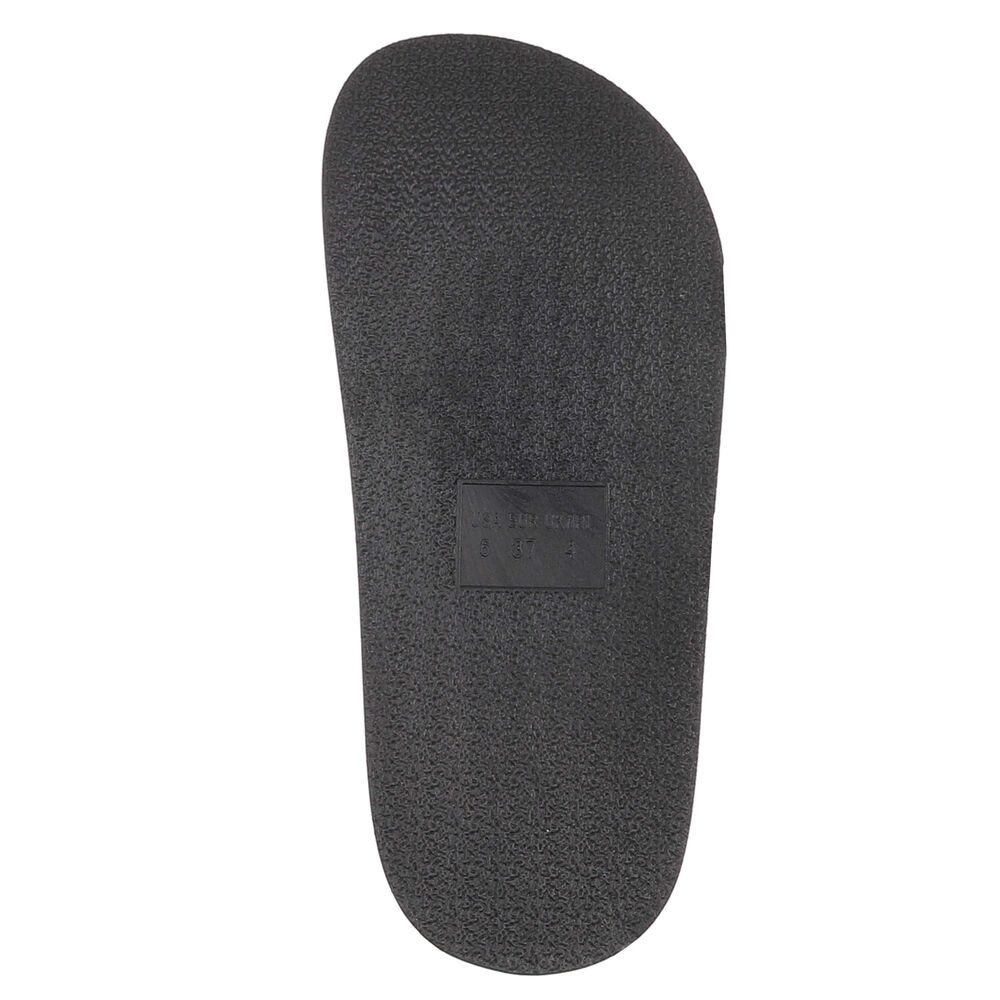 Ital-Design Damen Sandale mit Schnallen und Profilsohle Pantolette (91970959) Flach Pantoletten in Braun