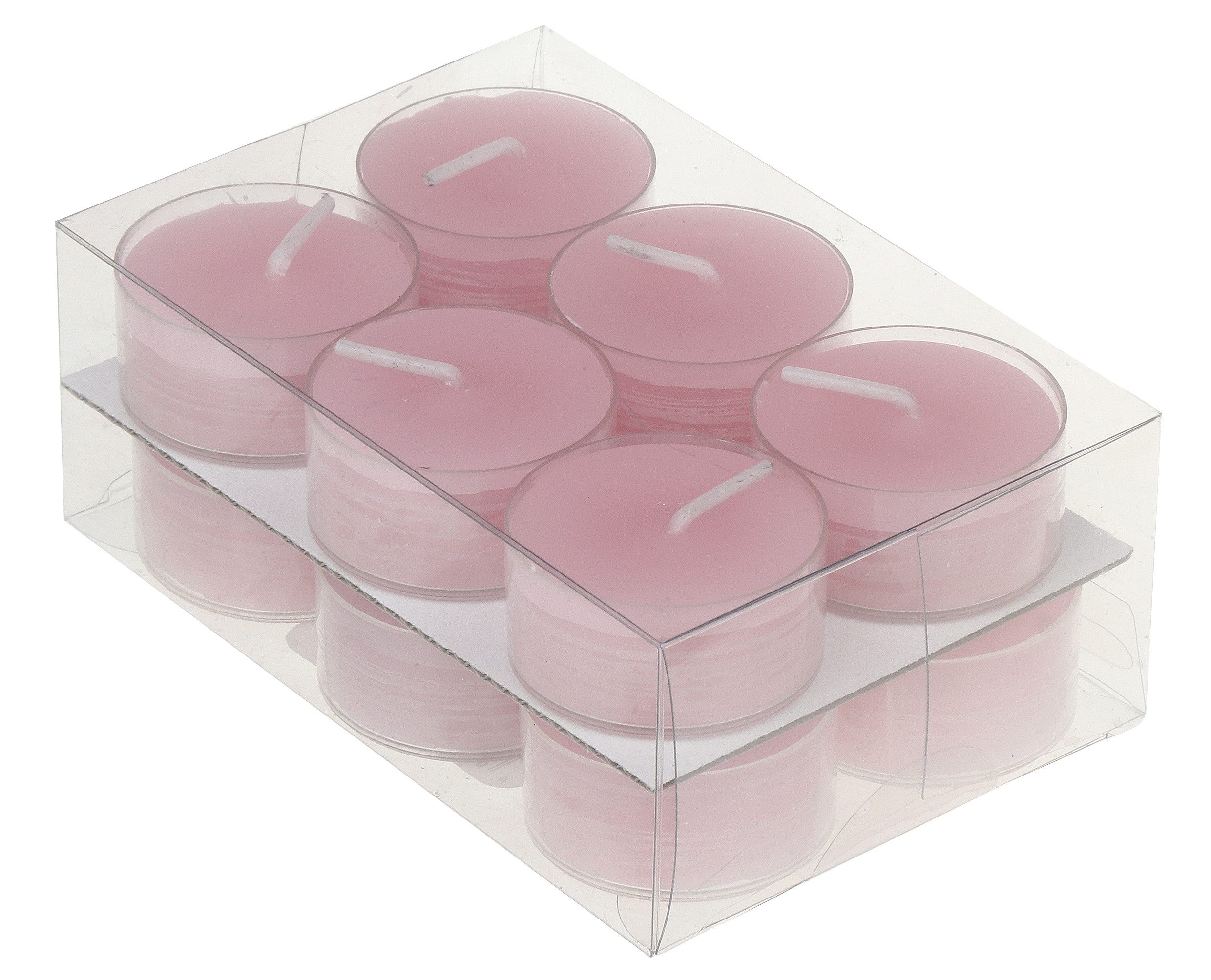 Steinhart Kerzen Teelicht Teelichter in Kunststoffhülle Rosa 18/38mm, 12er-Pack