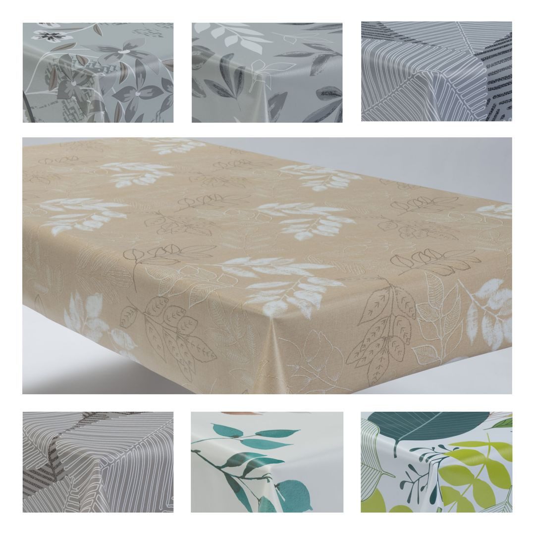 laro Tischdecke Wachstuchtischdecke Blatt Mix PVC Eckig