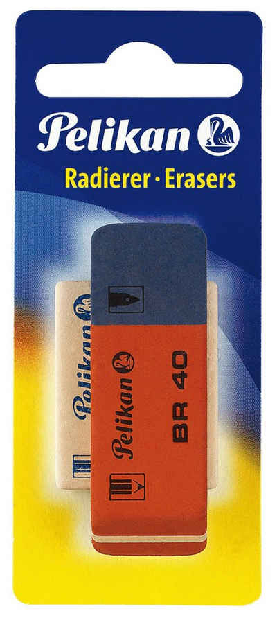 Pelikan Radiergummi Radierer Set mit 1 x BR40 (Kautschuk) und WS30 (Kunststoff)