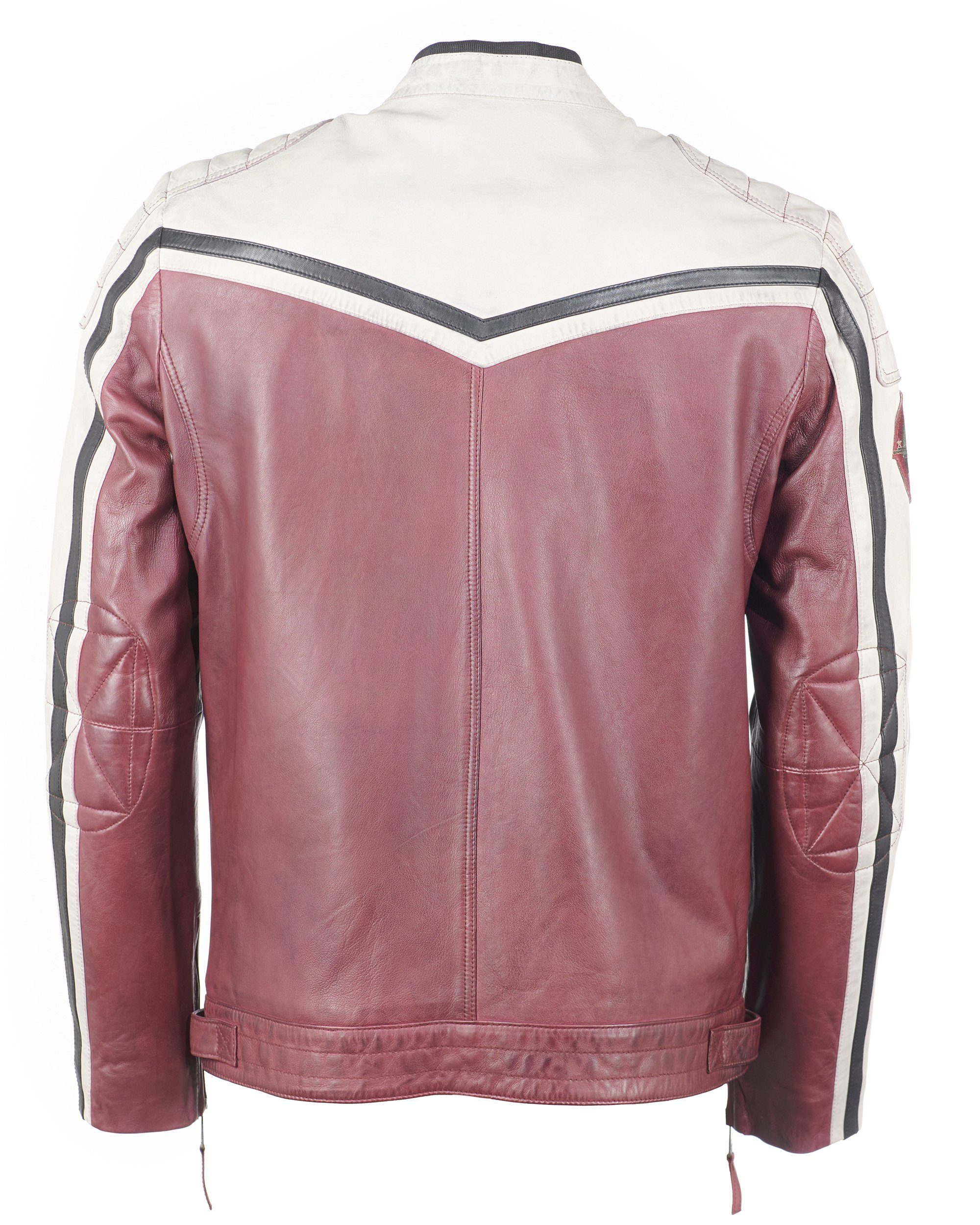 Lederjacke TOP oxblood/creme/black TGJ1005 GUN