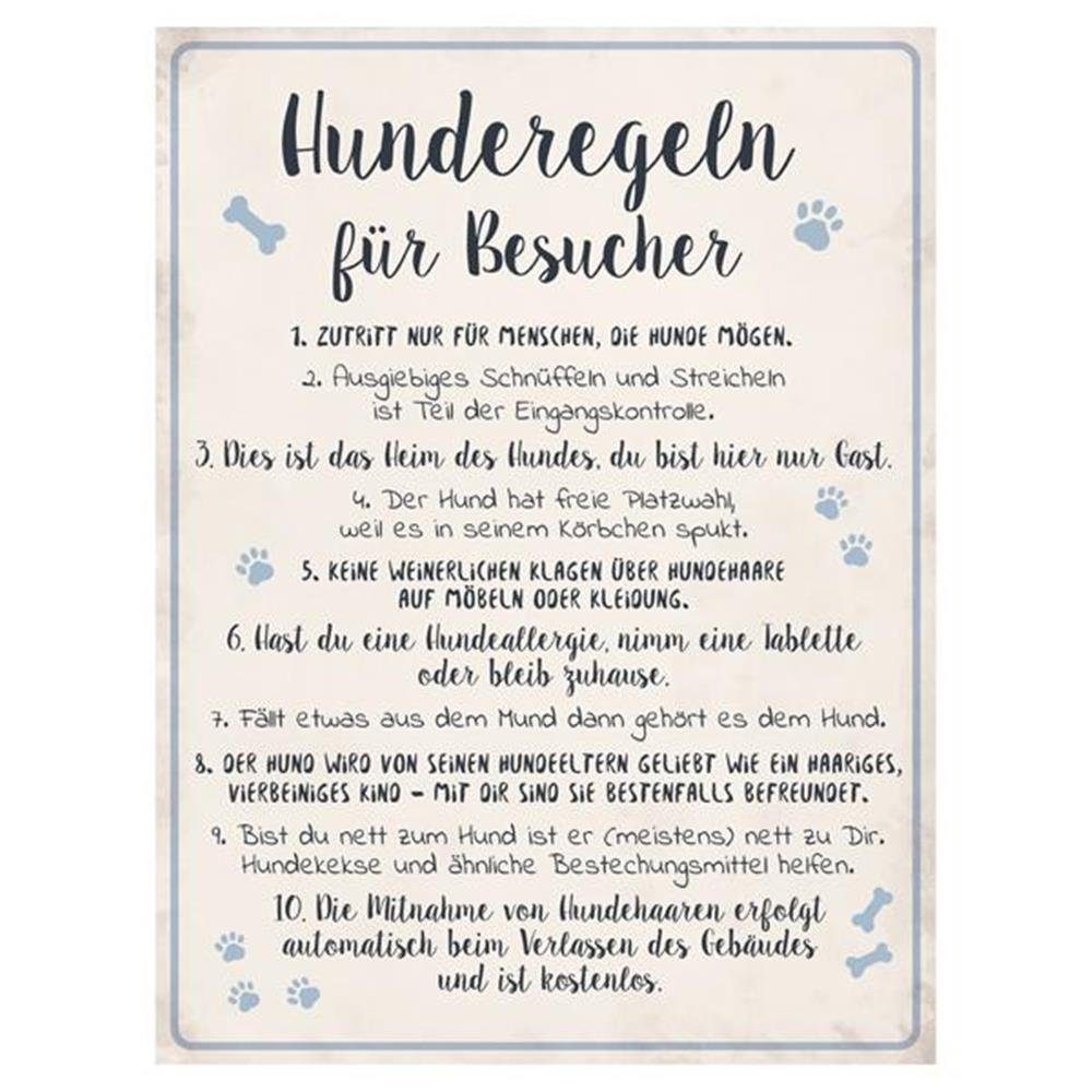 CEPEWA Wandbild Hunderegeln, 30 x 40 günstig online kaufen