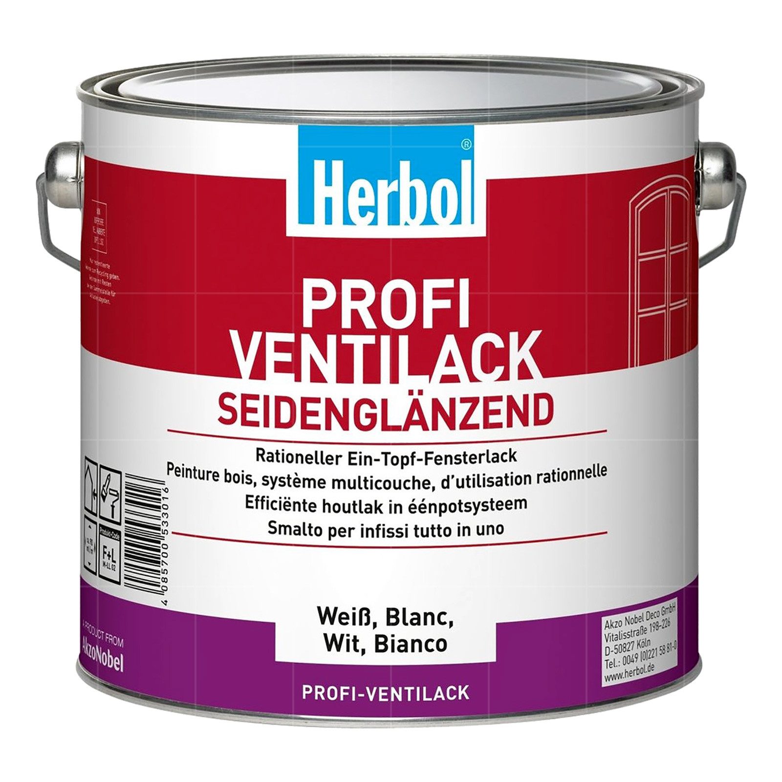 Herbol Tür- und Fensterlack Profi Ventilack - 2.5 Ltr (Weiss)