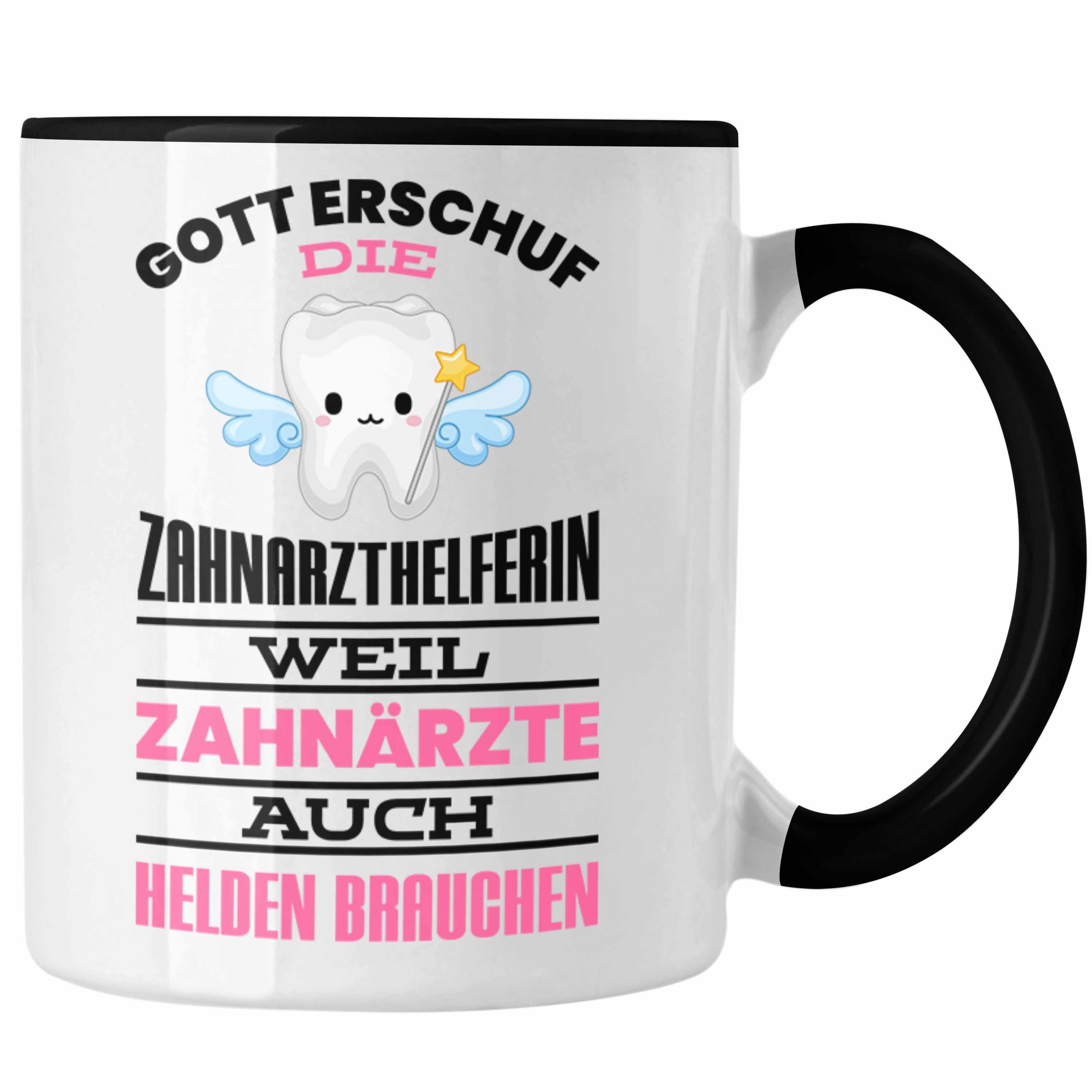 Schwarz Zahnarzt Kollegin Trendation Lustig Fachangestellte Trendation - Tasse Zahnarzthelferin Damen Tasse Zahnmedizinische Geschenk Geschenkidee