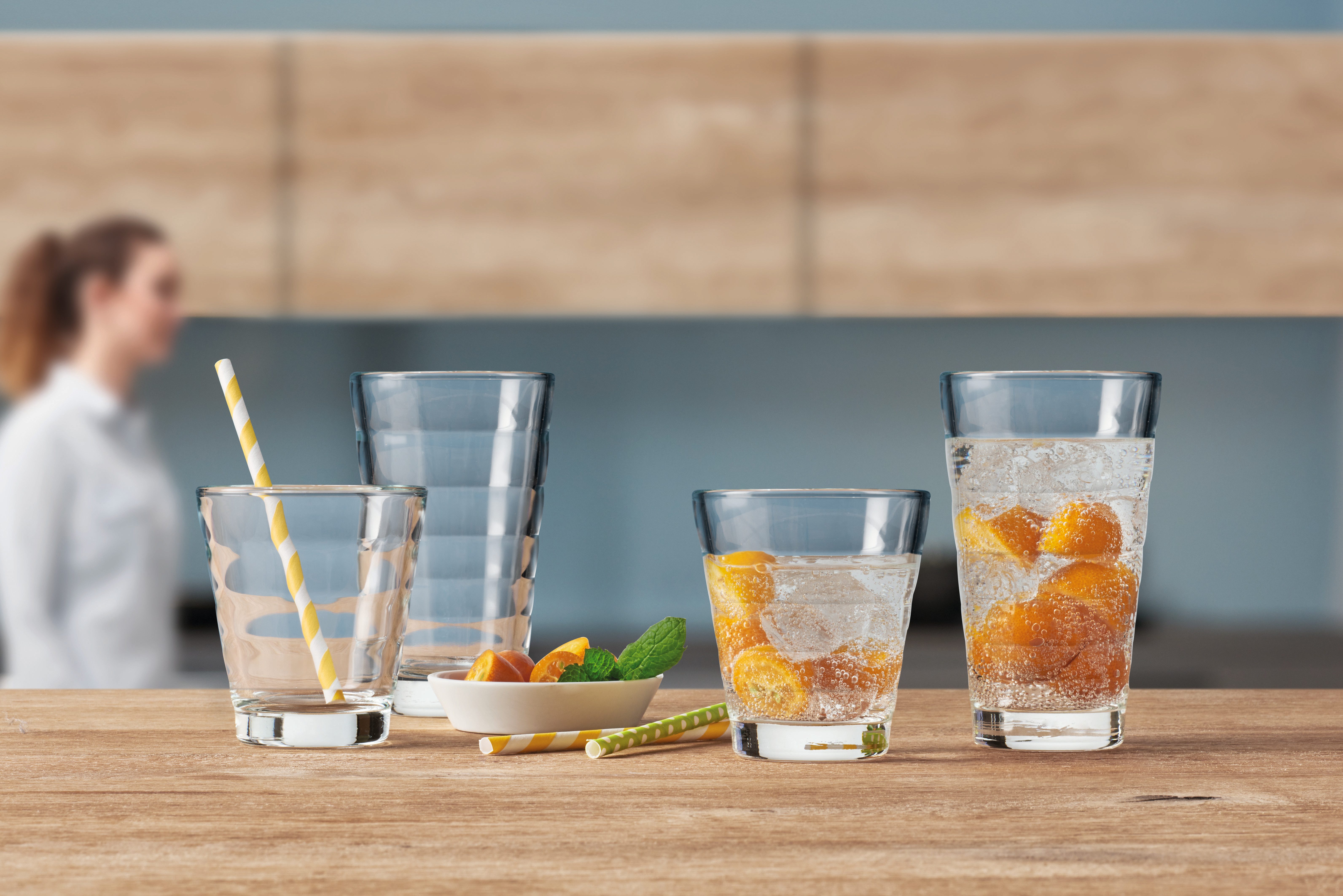 LEONARDO Gläser-Set Onda, 12-tlg., Glas, je 6 kleine und große Becher