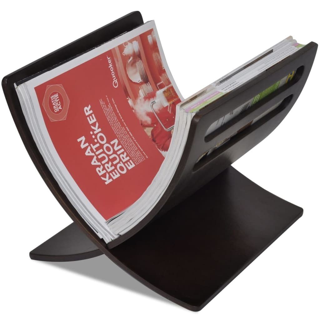 vidaXL Zeitungsständer aus Pappelsperrholz in Braun (LxBxH: 29,5x29,5x26,5 cm)