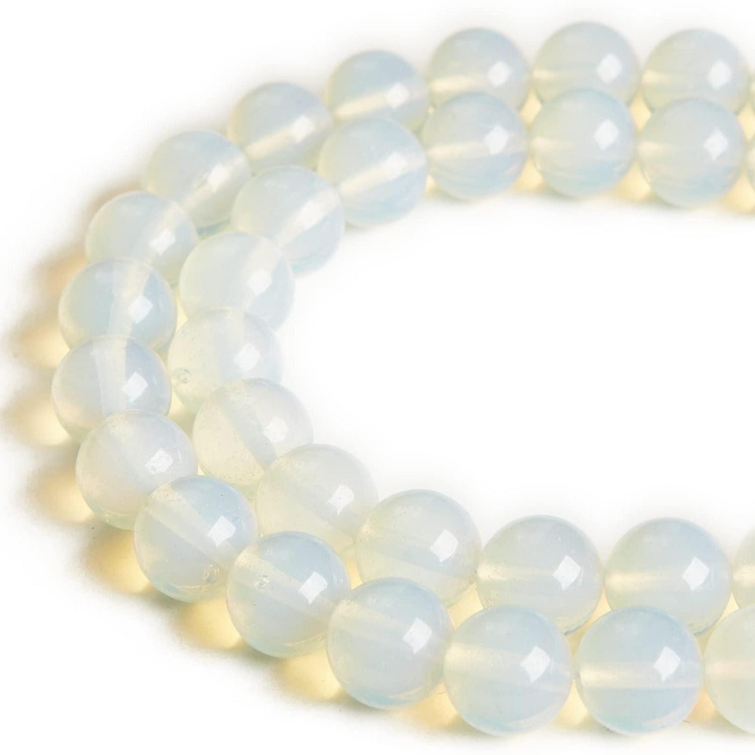 LuxusKollektion Bastelperlen Edelsteinperlen Opal rund 8mm 45 Stck