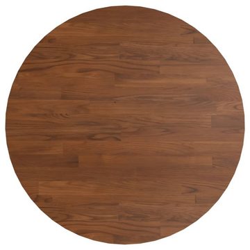 furnicato Tischplatte Runde Dunkelbraun Ø60x1,5 cm Behandeltes Eichenholz