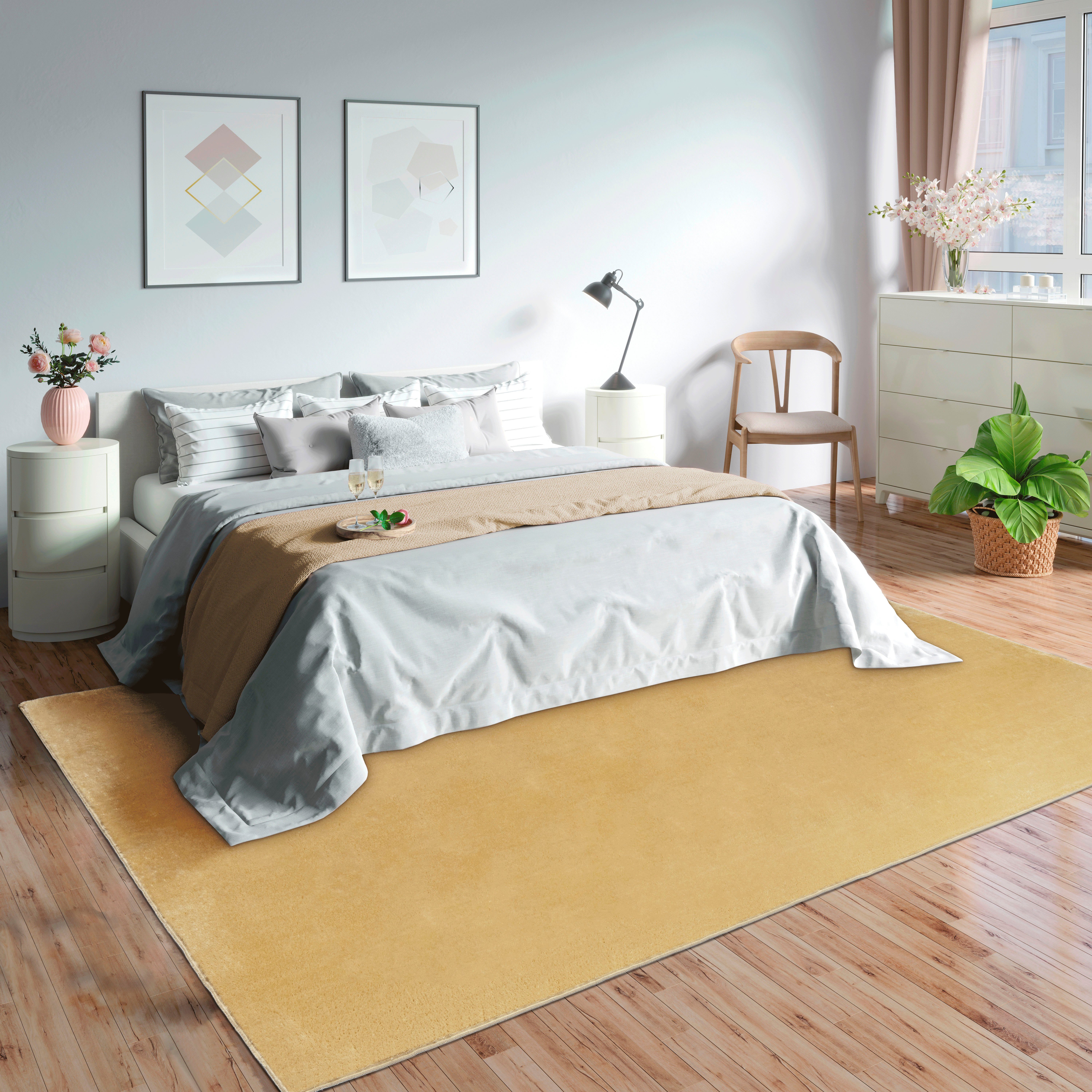 merinos Teppich Loft 37, Kunstfellteppich, rechteckig, Höhe: 16 mm, weich und kuschelig, Fell Haptik, Anti-Rutsch-Unterseite