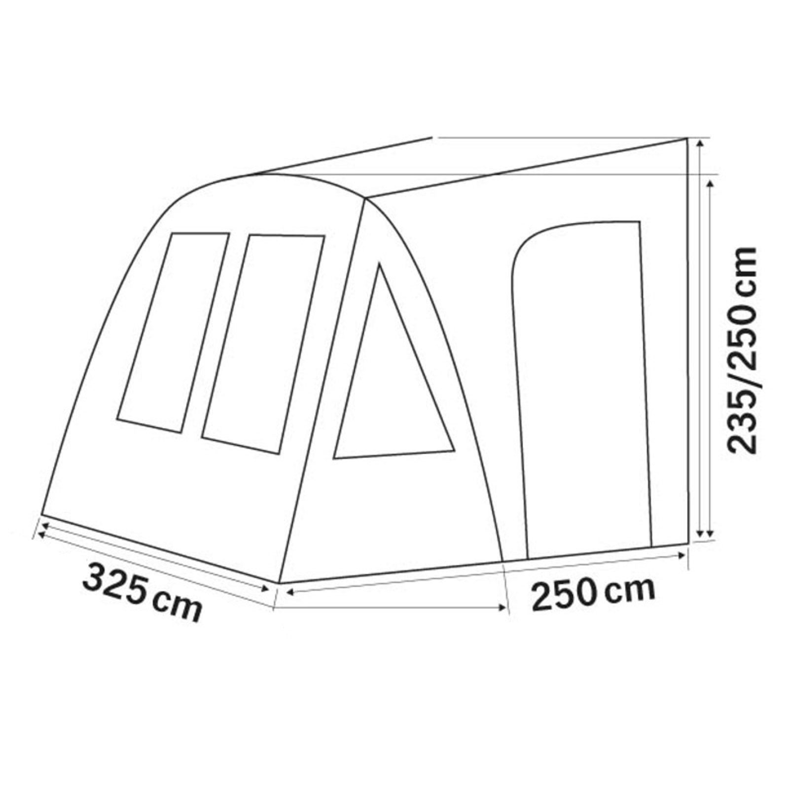 REIMO Reisemobil-Center GmbH Vorzelt Vorzelt One Beam Air 325x250cm Luftvorzelt Reisevorzelt für Wohnwagen