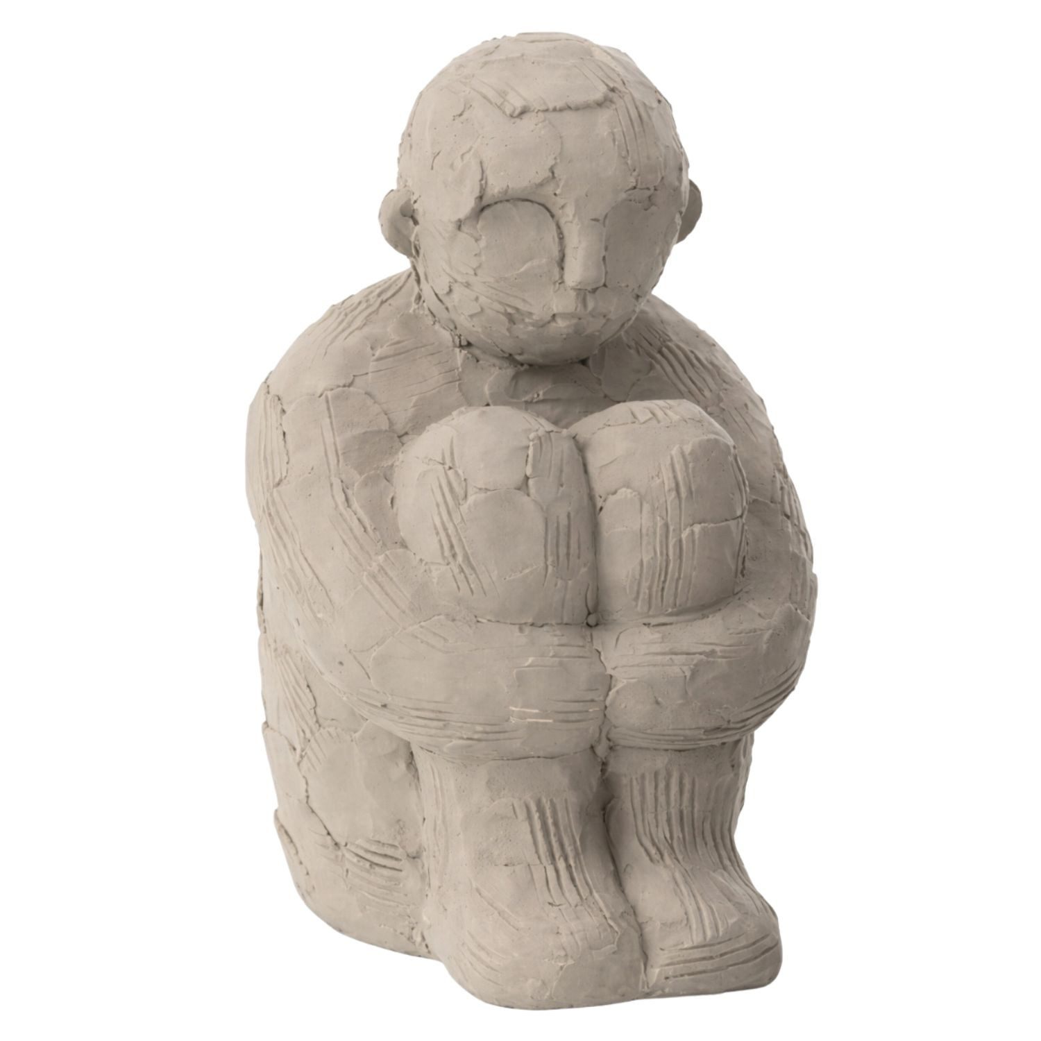 Marrakesch Orient & Mediterran Interior Dekoobjekt J-Line Zement Figur sitzend Grau 25 cm moderne Skulptur Deko Objekt (1 St)