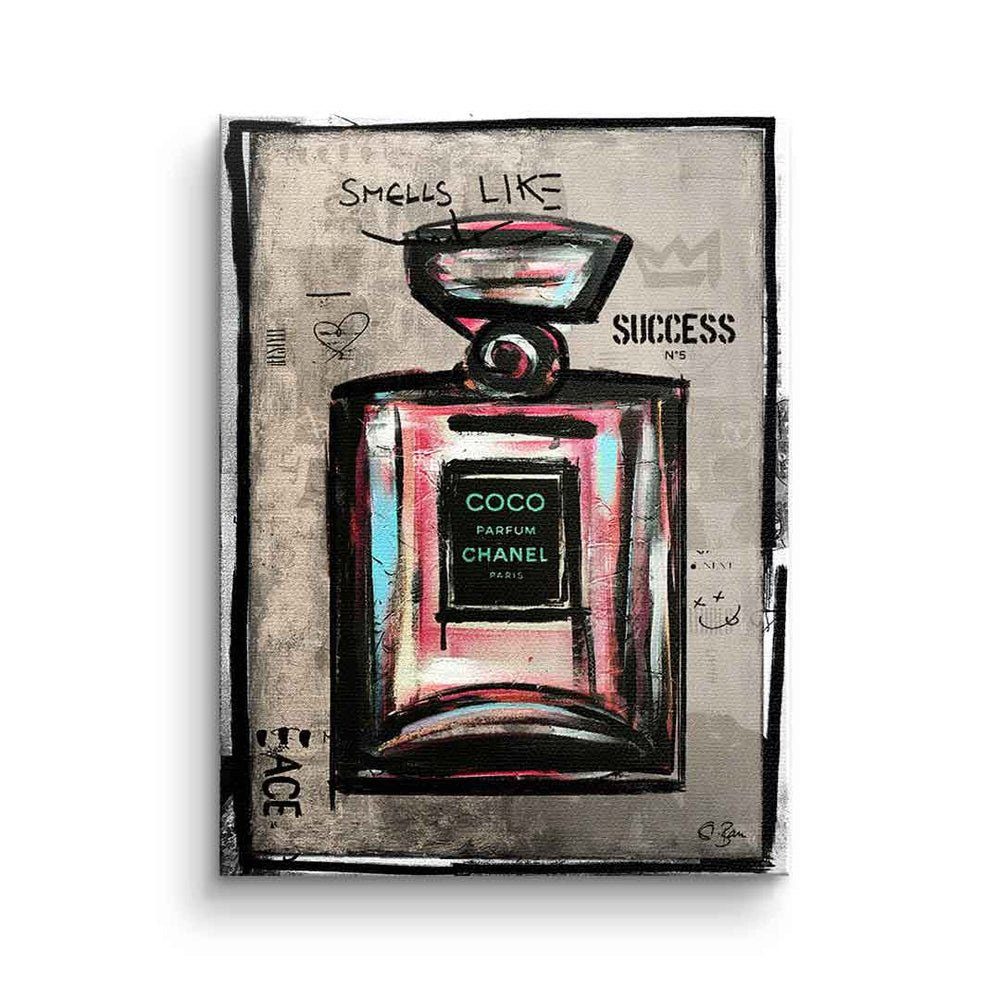 DOTCOMCANVAS® Leinwandbild Smells like Success, Leinwandbild Smells like Success Coco Chanel Parfum Pop Art