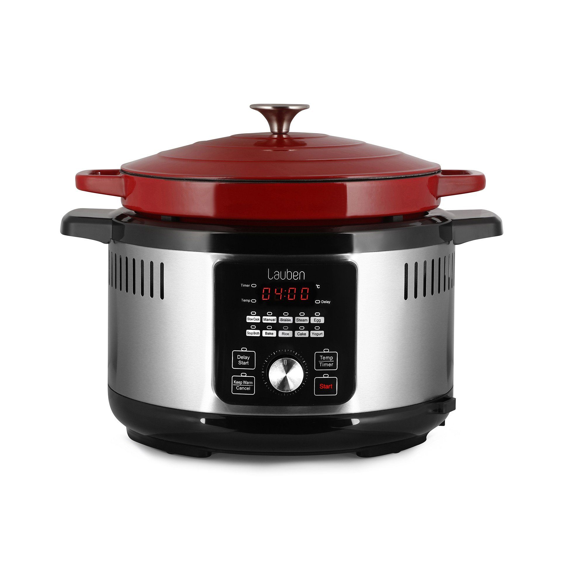 Lauben Multikocher OvenSafe® Multicooker 6000RS, Emaillierter Topf ...