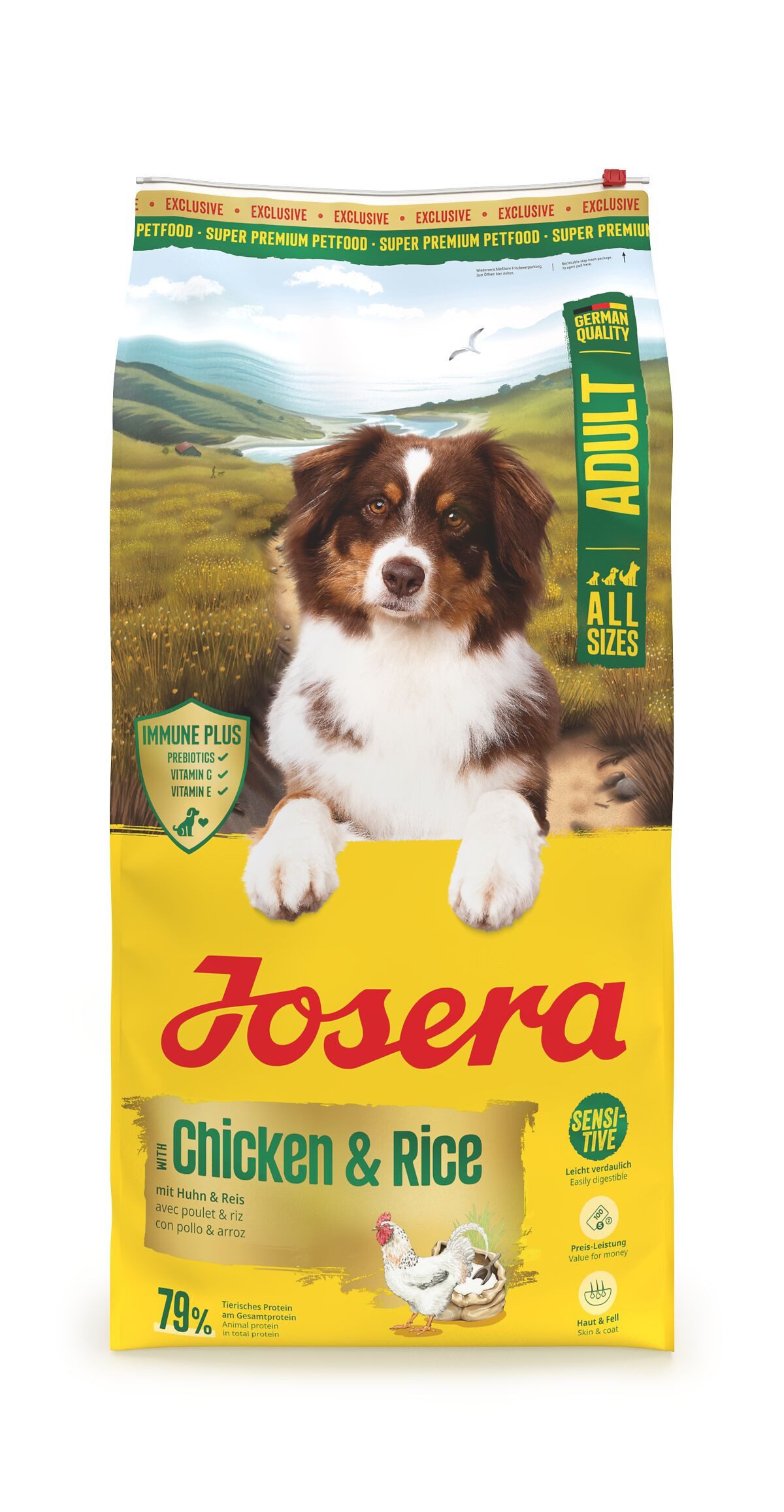 Josera Chicken & Rice 12,5kg, Trockenfutter für: Hunde, Adult All Size, für ausgewachsene Hunde aller Größen