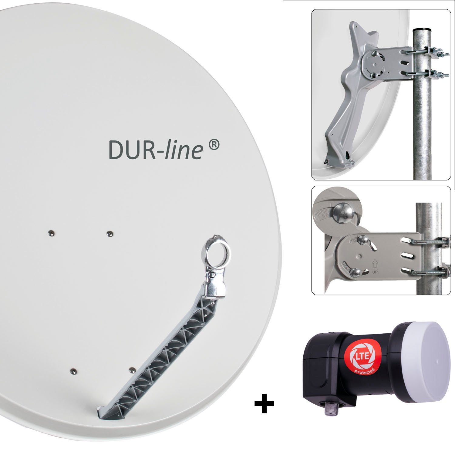 DUR-line DUR-line Select 85/90 G + +Ultra Single Lnb - 1 Teilnehmer Set Sat-Spiegel