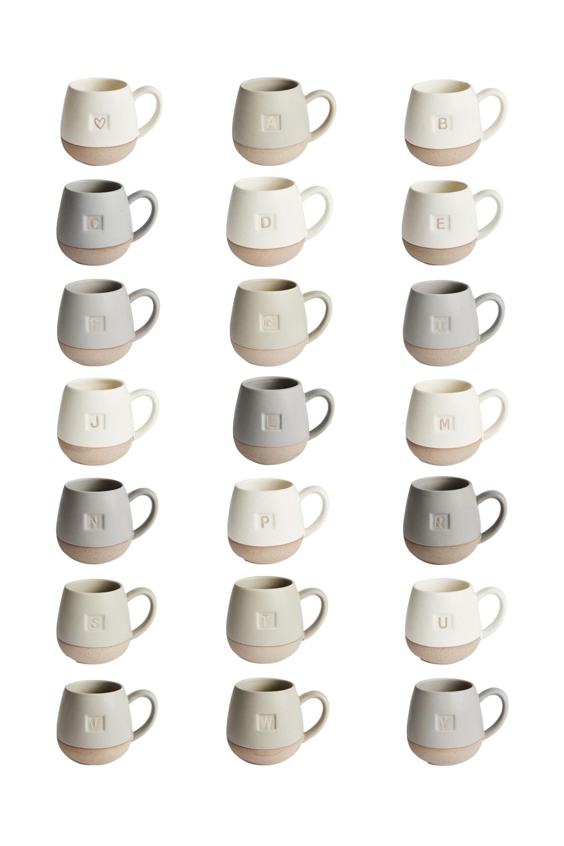 Next Becher Becher mit reaktiver Glasur, Alphabet, 1-tlg., Steingut
