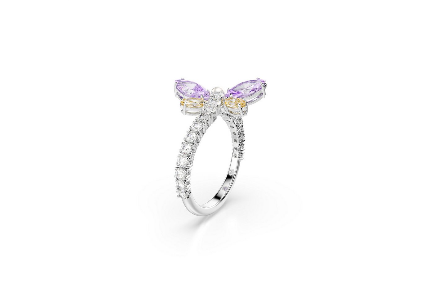 Swarovski Fingerring Schmuck Geschenk Capsule Ring, mit Swarovski® Kristall, Zirkonia (synth) - mit Swarovski® Perle