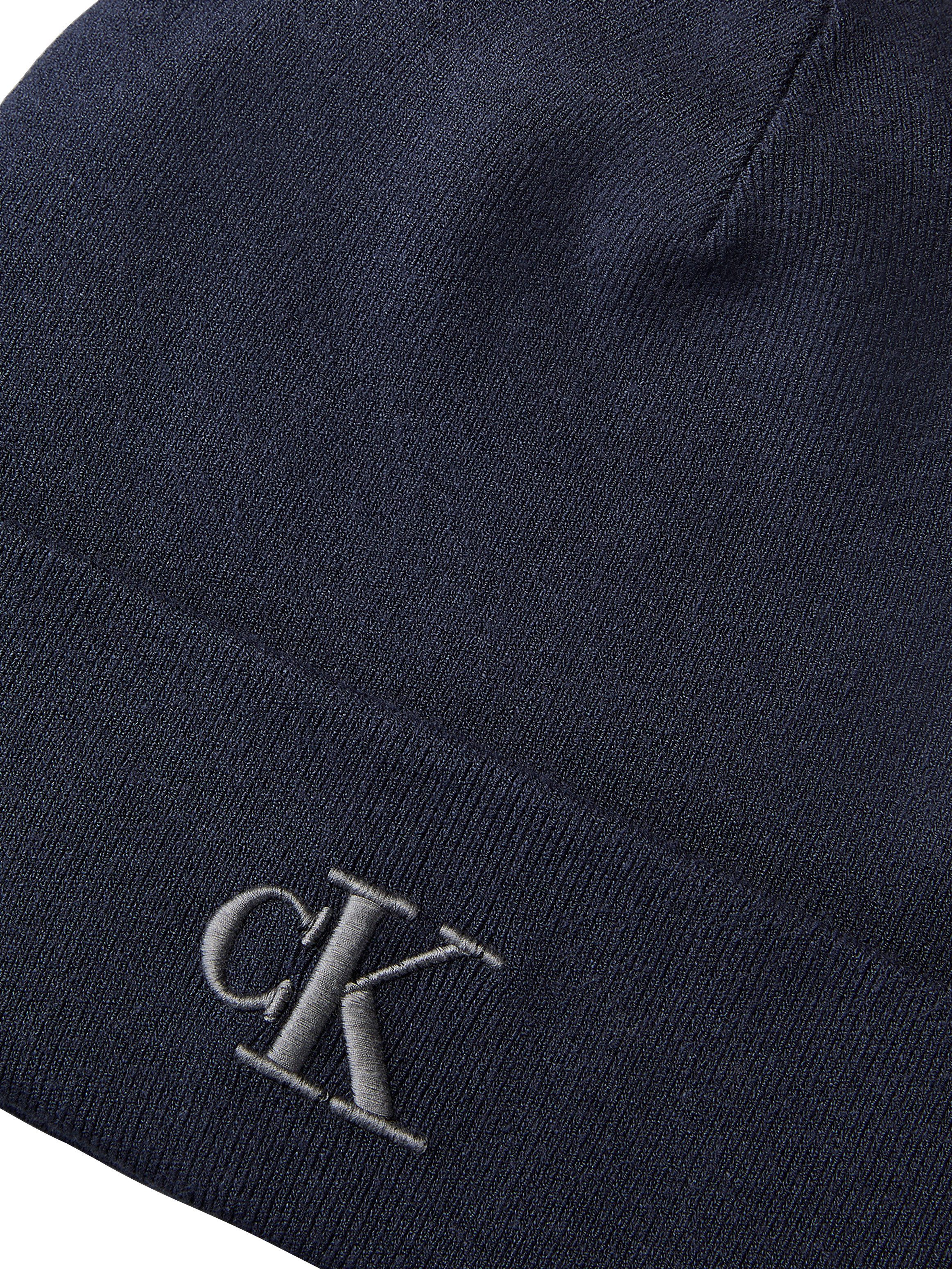 Calvin Klein Jeans Strickmütze mit Markenlogo – Bild 3 von 3