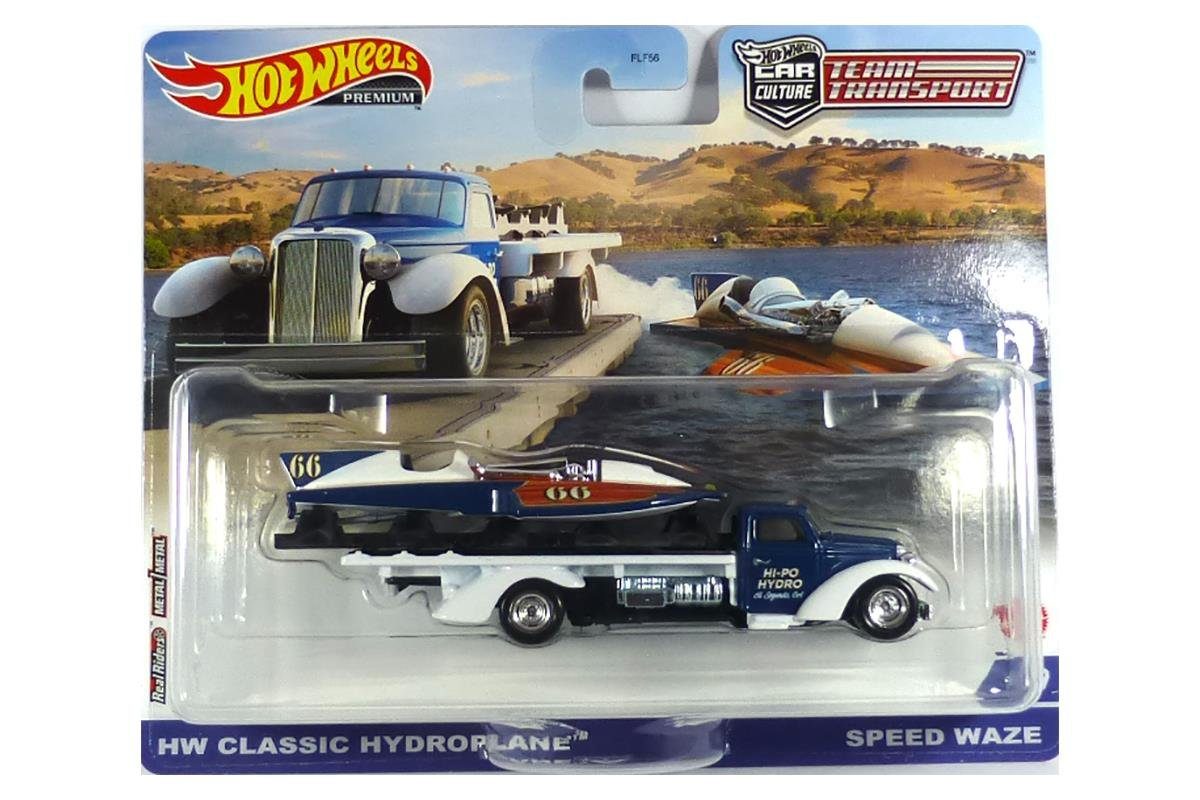 Spielzeug-Transporter Hot Wheels Premium Car Team Transport Speed Boat With Spedwaze