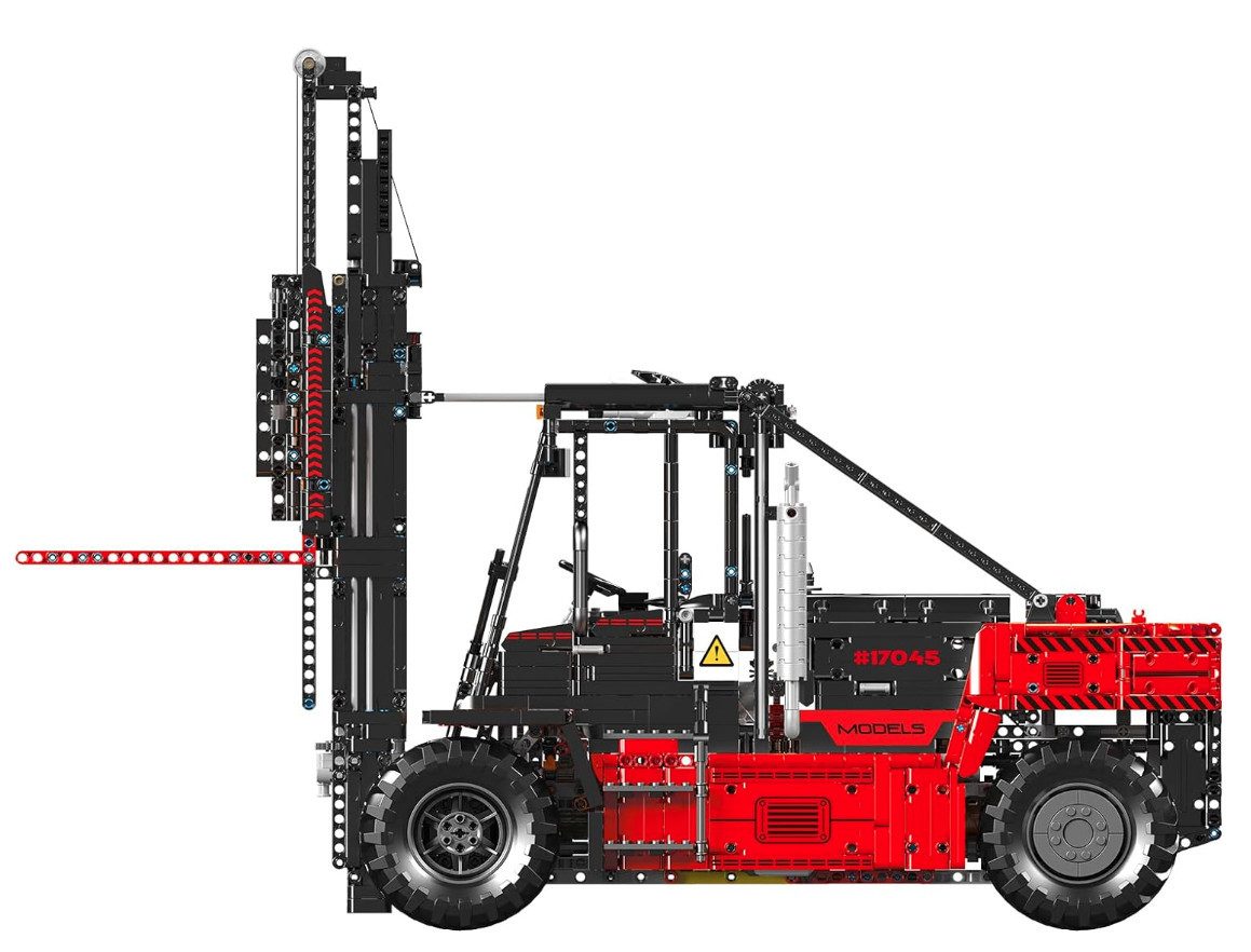 Mould King 17045 Heavy-Duty Forklift Red Konstruktions-Spielset, (4579 St)