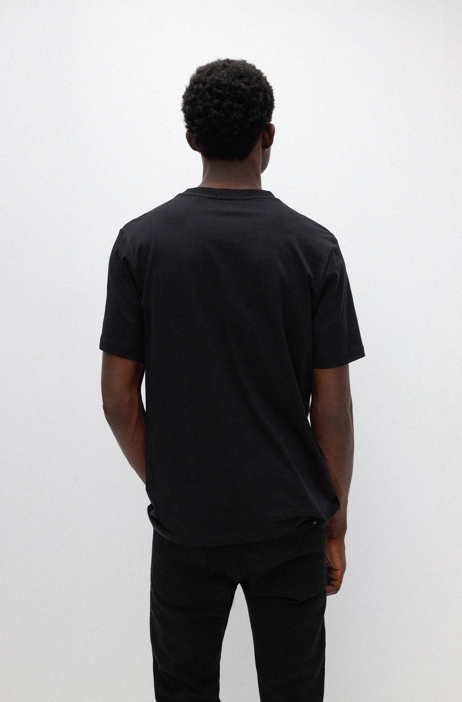 HUGO (1-tlg) Schwarz T-Shirt (001) Dulive