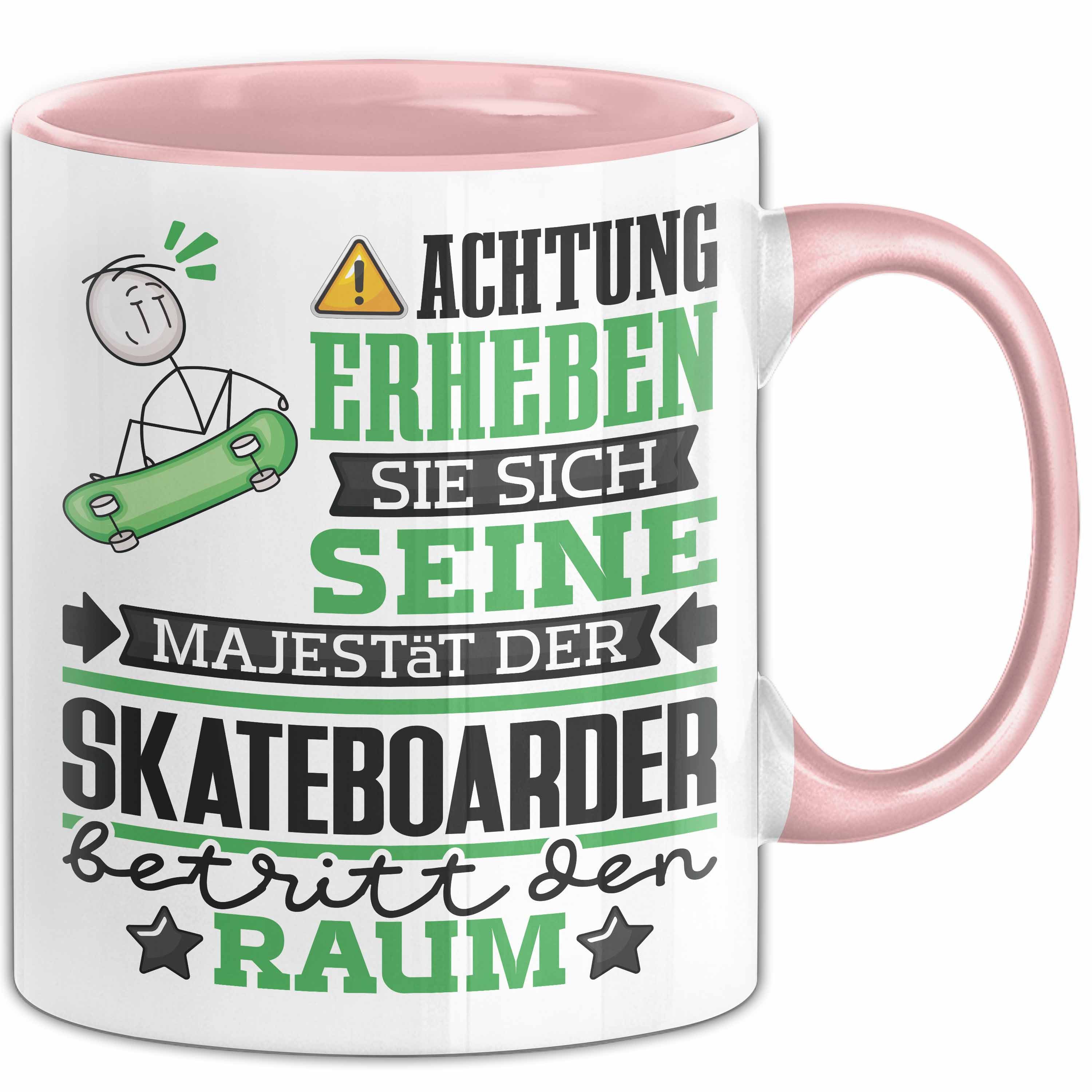 Trendation Tasse Skateboarder Geschenk Tasse Lustiger Spruch Erheben Sie Sich Der Skate, Keramik
