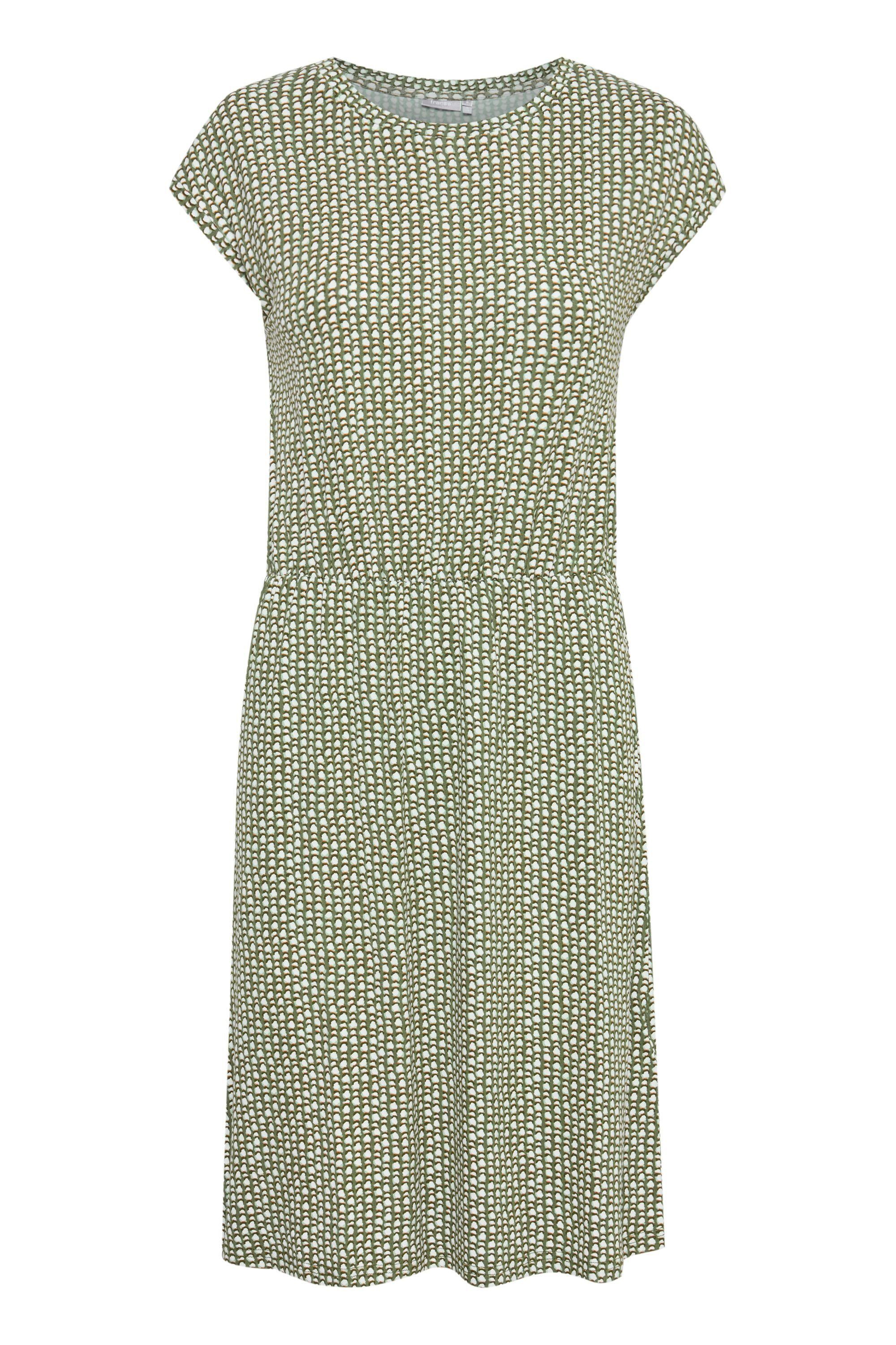 fransa Jerseykleid Fransa - FRAMDOT Dress Dusty graphic 20609230 Olive mix 4