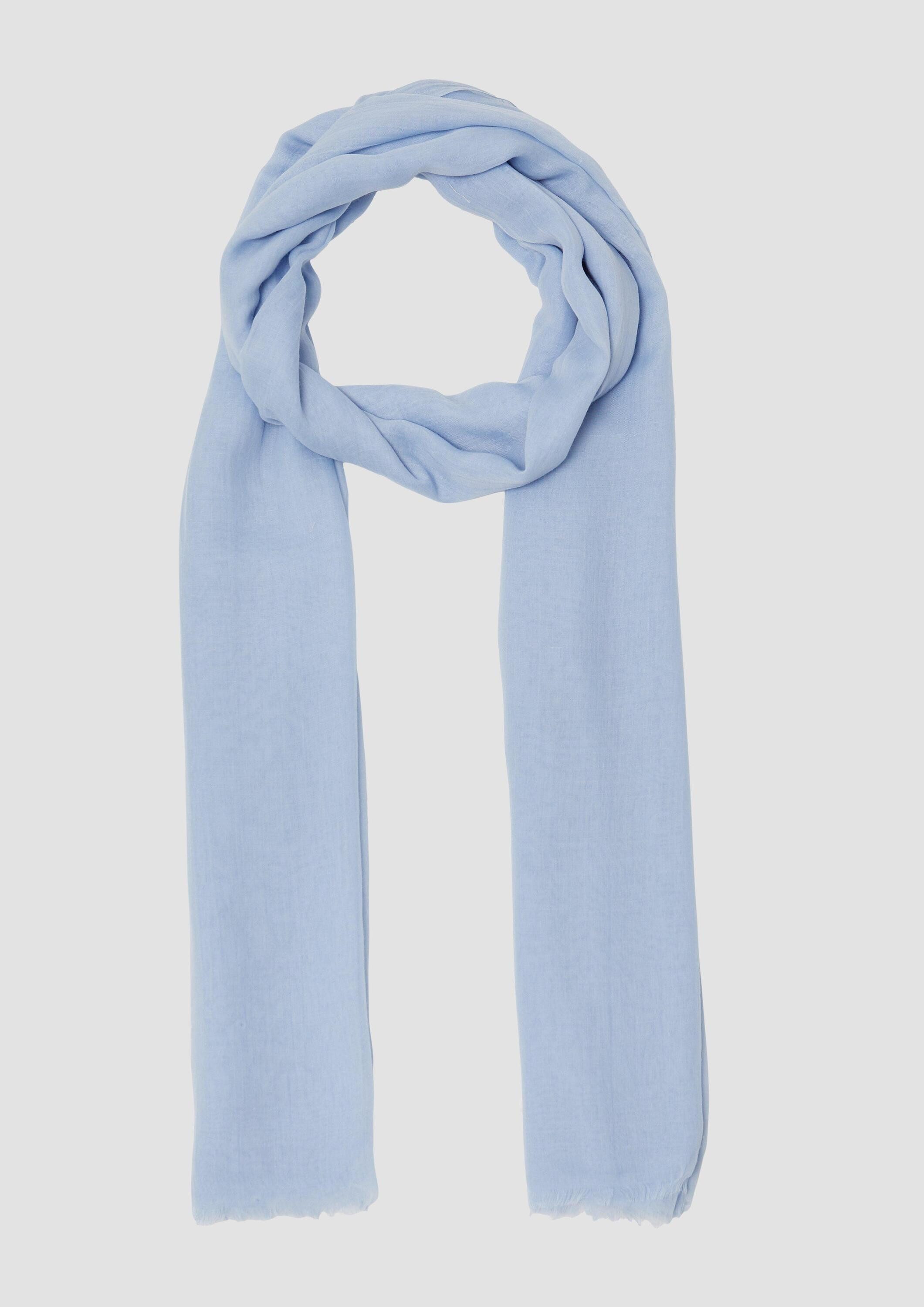 s.Oliver Schal Tuch, Leichter Schal aus Webware mit Fransen günstig online kaufen