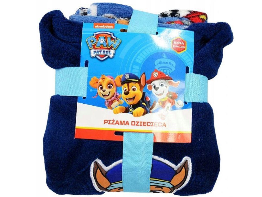 PAW PATROL Schlafanzug Velour flauschiger Pyjama Chase blau günstig online kaufen