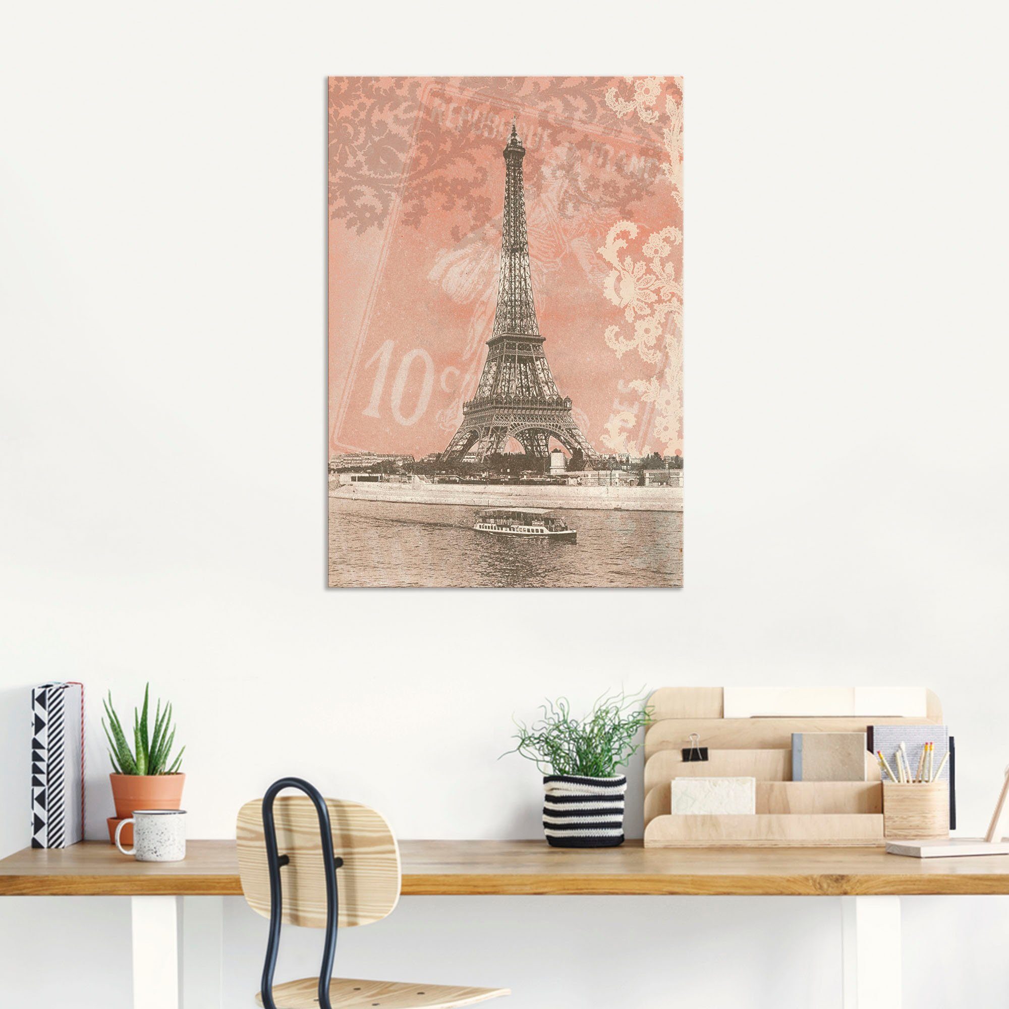 Artland Wandbild »Paris - Eiffelturm«, Gebäude (1 Stück), in vielen Größen & Produktarten - Alubild / Outdoorbild für den Außenbereich, Leinwandbild, Poster, Wandaufkleber / Wandtattoo auch für Badezimmer geeignet-HomeTrends