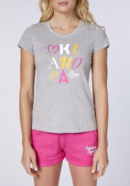 Oklahoma Jeans Print-Shirt in feminin taillierter Passform