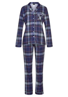 H.I.S Pyjama (Set, 2 tlg) aus Flanell mit Allover-Karomuster