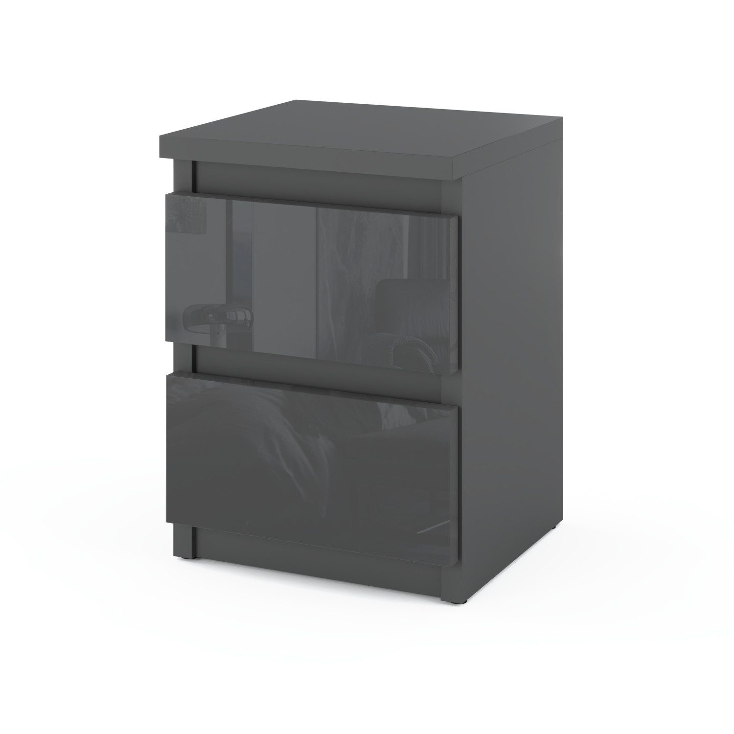 KOSETO Nachtkonsole, Nachttisch mit 2 Schubladen für Schlafzimmer, Büro - M günstig online kaufen