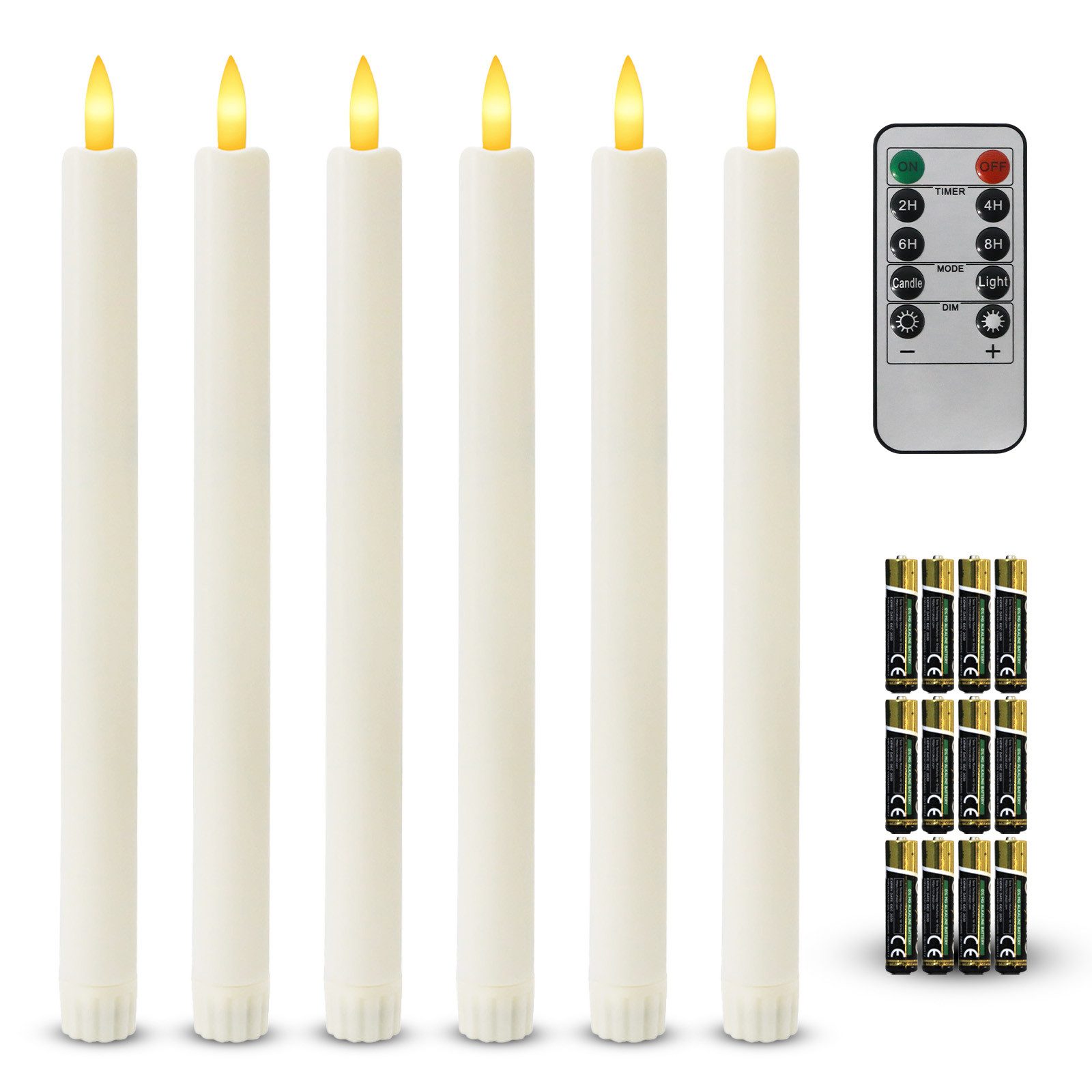 kisidus LED-Kerze LED Weihnachten Kerzen 6 pcs mit Fernbedienung (Flammenlo günstig online kaufen