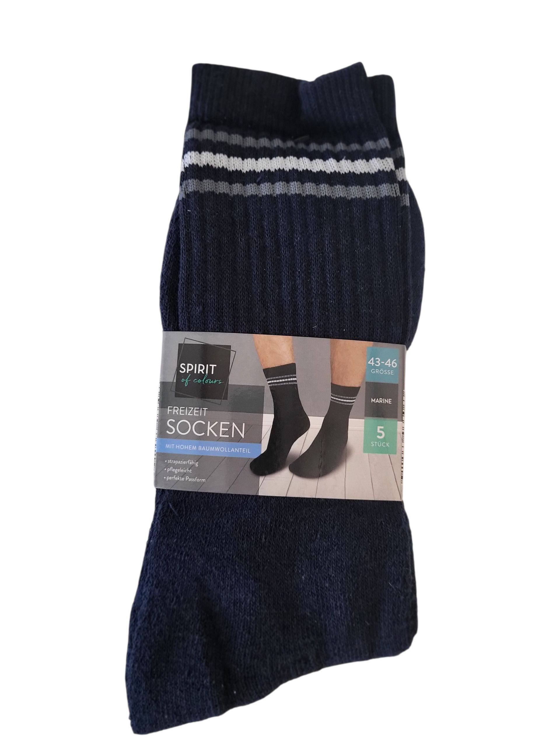 Freizeitsocken Spirit of Colours 5 Paar Freizeit Socken Baumwolle Gr.43-46