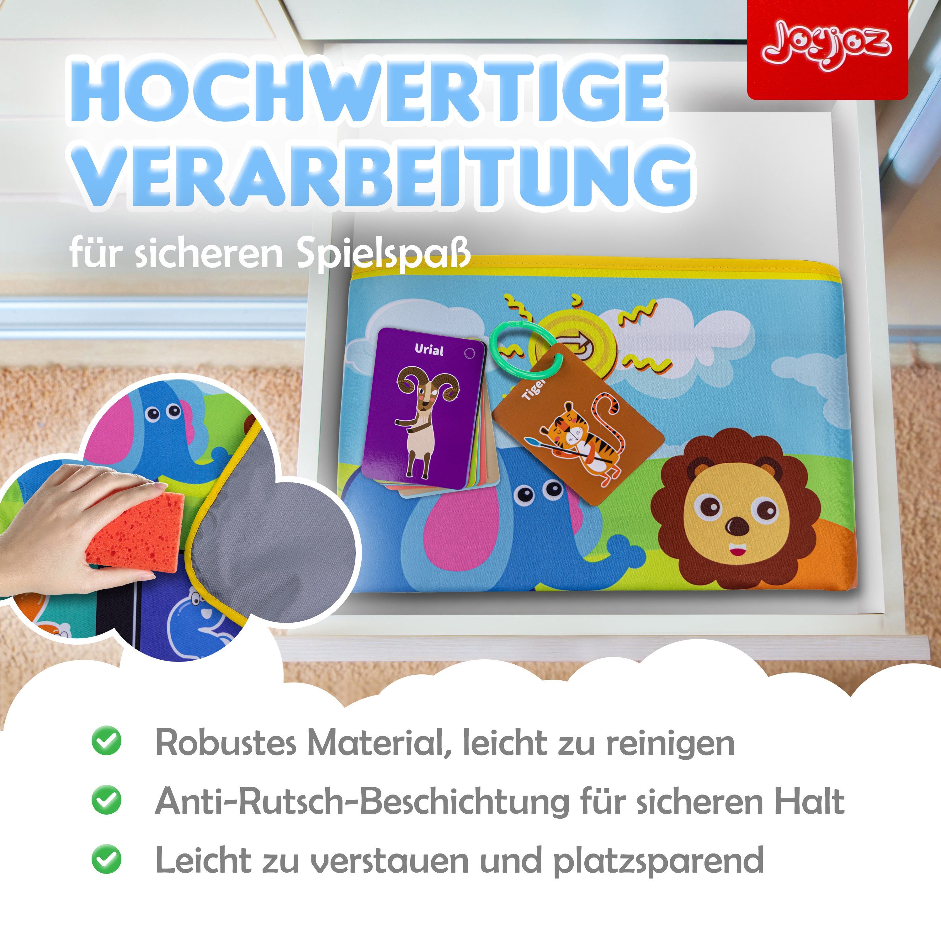 JoyJoz Spielmatte (Elektronische Klaviermatte, Tanzmatte für Kinder), mit 25 Geräuschen und 13 Karten – Spielspaß und Lernen in Einem – Bild 4 von 5