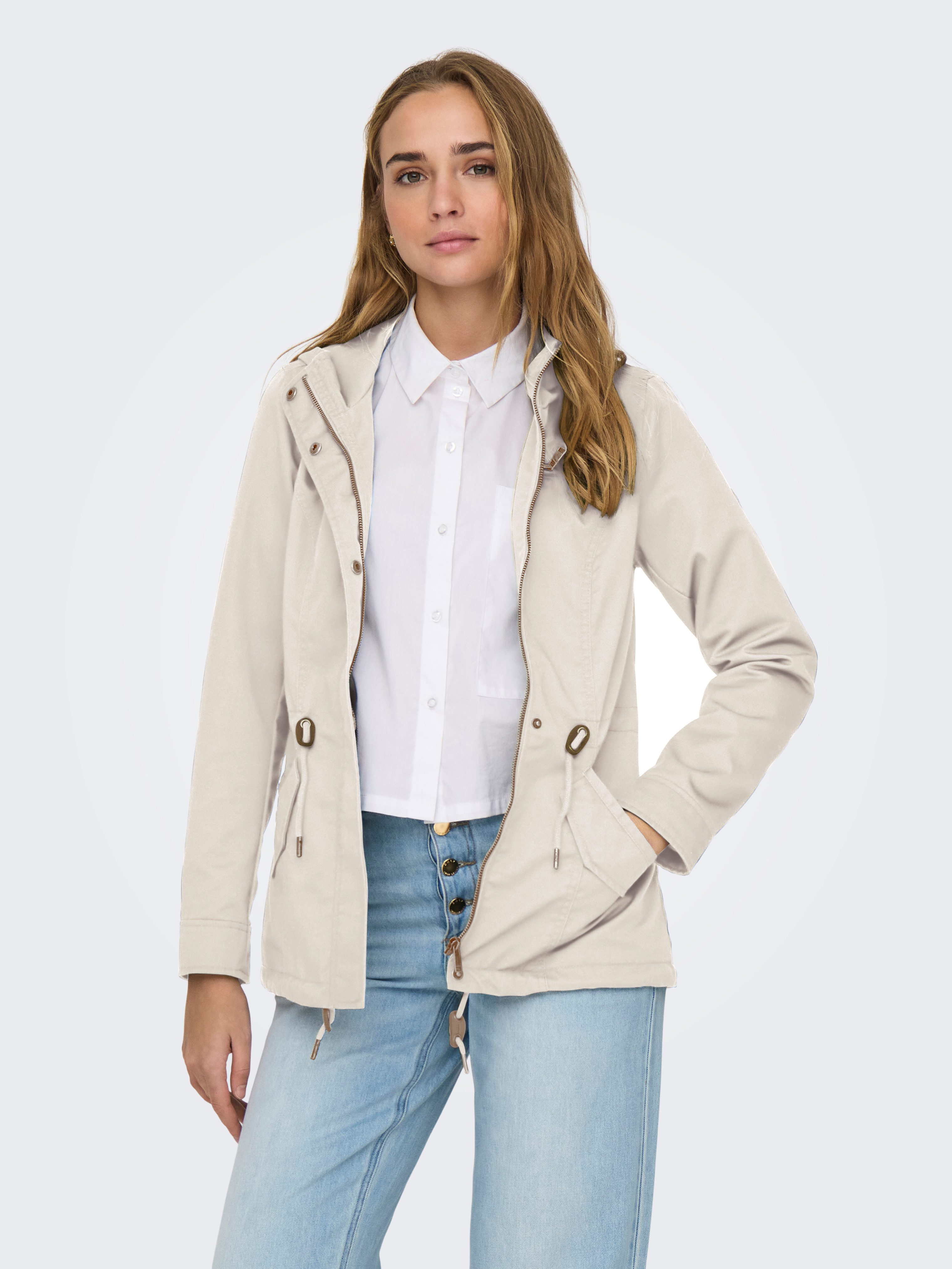 ONLY Parka ONLLORCA LIFE CANVAS PARKA CC OTW mit Kordelzug in der Taille günstig online kaufen