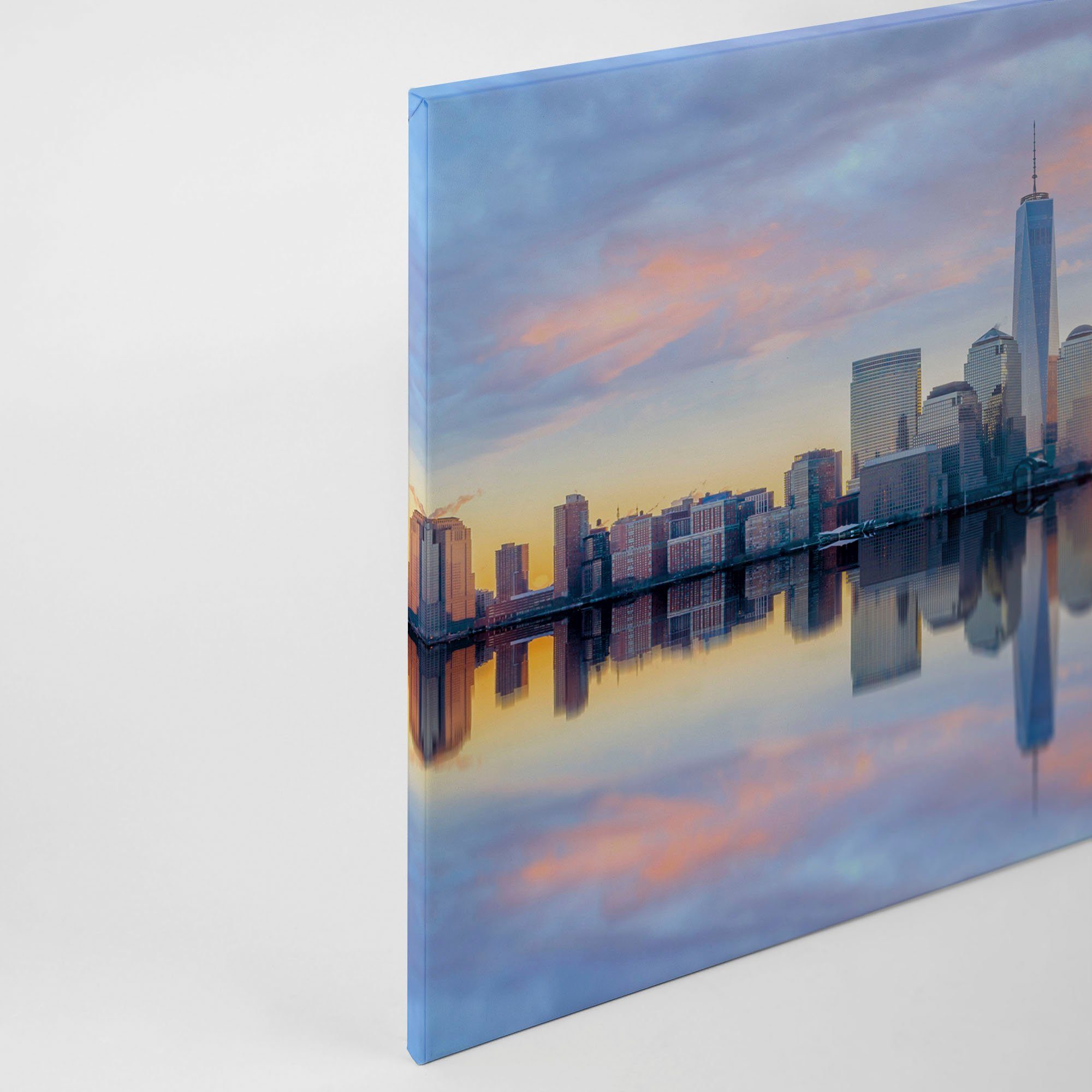 A.S. Création Leinwandbild Skyline NY, Kinder, Kunst, New York (1 St), Skyline Bild Keilrahmen Großstadt Leinwand-Bild Wohnzimmer modern Wand