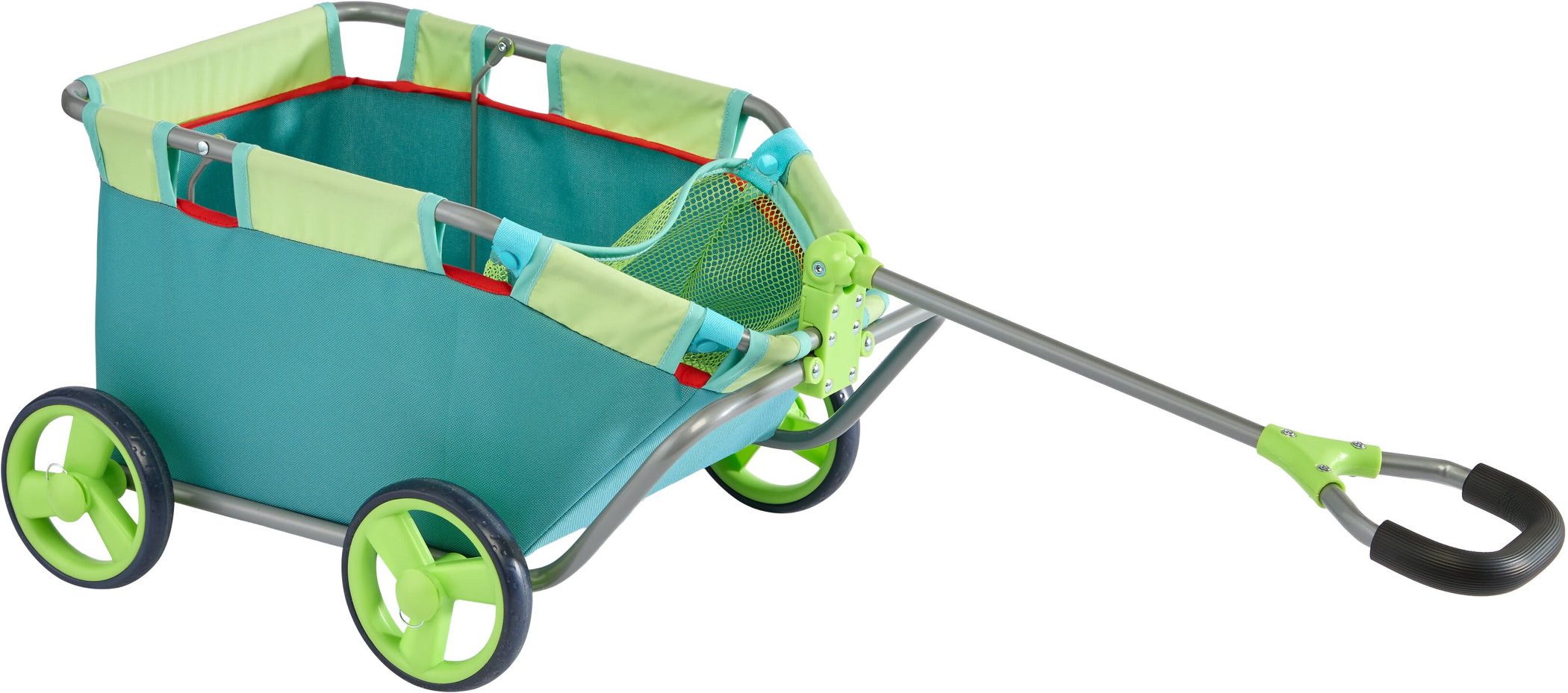 Haba Stoffpuppe Zubehör für Stoffpuppe Puppen-Bollerwagen Türkis 2014543001