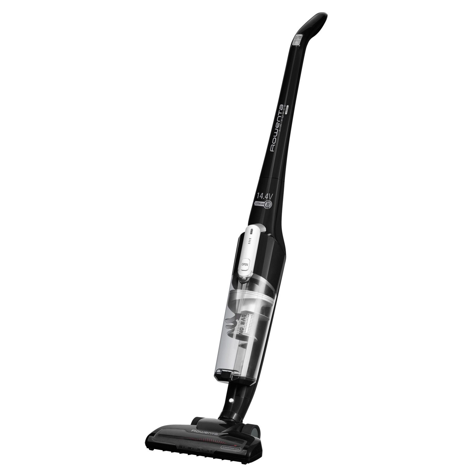Rowenta Akku-Stielstaubsauger Air Force Light, kabellos, LED- Düse, beutellos Bodenstaubsauger, beutellos, 14,4 Volt Lithiumionen- Akku, leichtes und kompaktes Design, RH6545