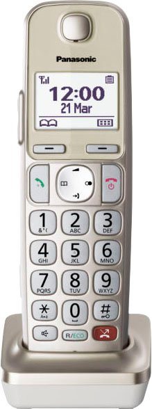 Panasonic KX-TGEA25EXN DECT-Telefon, Leicht ablesbares, breites  4,4-cm-Display mit weißer Hintergrundbeleuchtung