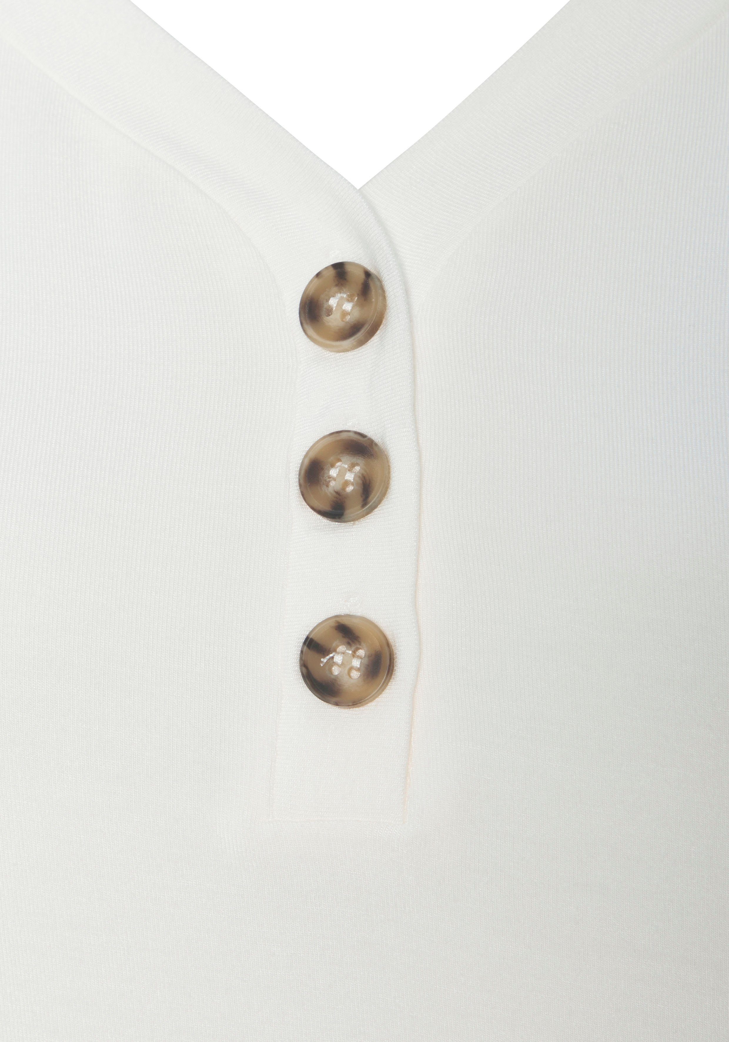 LASCANA Blusenshirt mit Zierknopfleiste aus weichem Viskose-Stretch