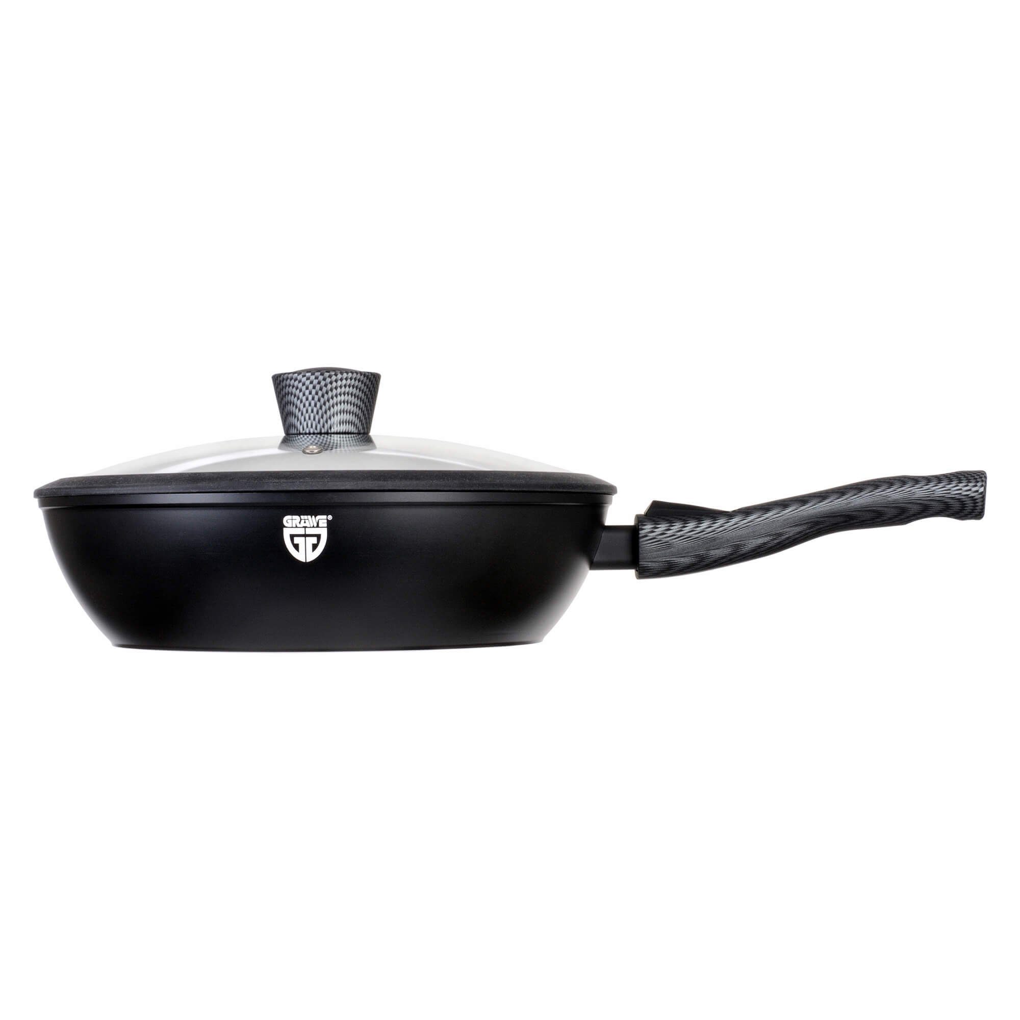 GRÄWE Bratpfanne GRÄWE Pfanne Aluminium 28 cm, mit abnehmbarem Griff, Deckel und Wender – Bild 2 von 5