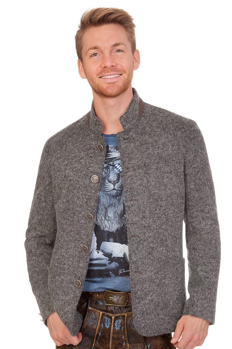 1890 Country Trachtenjanker Walkjanker - ELLMAU - grau