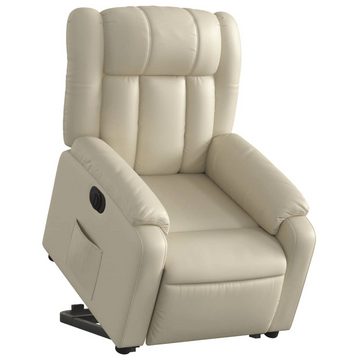 vidaXL Sessel Relaxsessel mit Aufstehhilfe Elektrisch Creme Kunstleder (1-St)