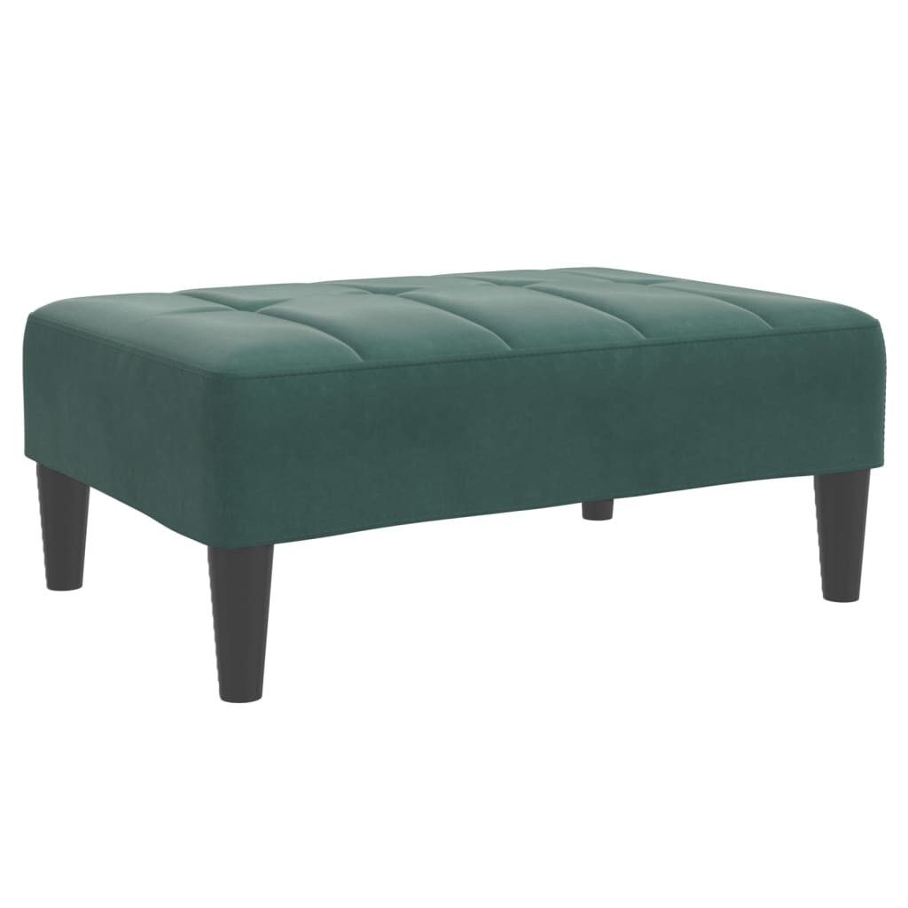 vidaXL Polsterhocker Fußhocker Dunkelgrün 77x55x31 cm günstig online kaufen