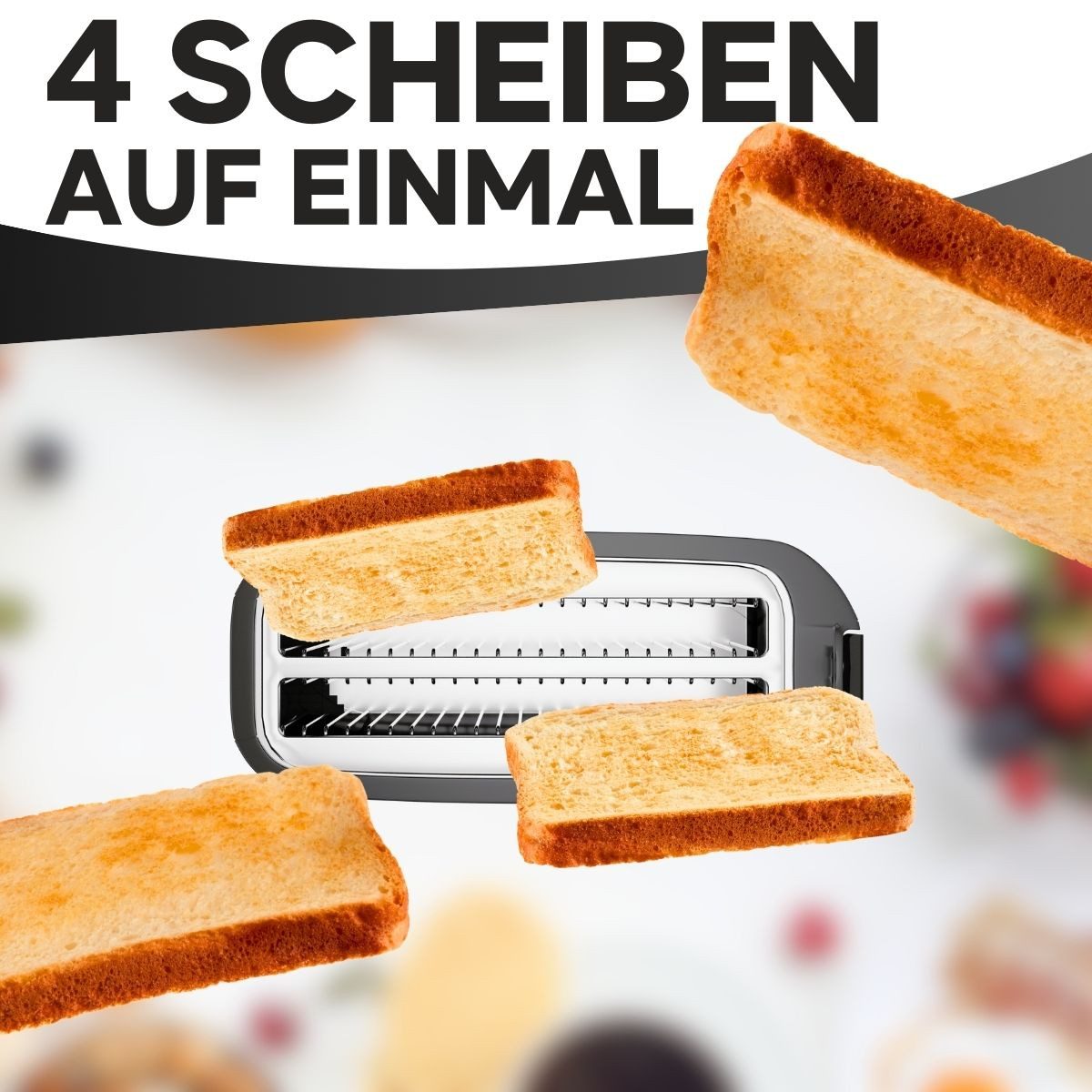 CLATRONIC Toaster TA 3802, mit Auftau-/Aufwärm-/Schnellstoppfunktion
