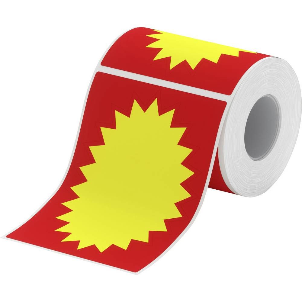 NIIMBOT Etiketten Etiketten Rolle 107 mm x 0.15 m Rot, Gelb 50 St. Universal-Etiketten