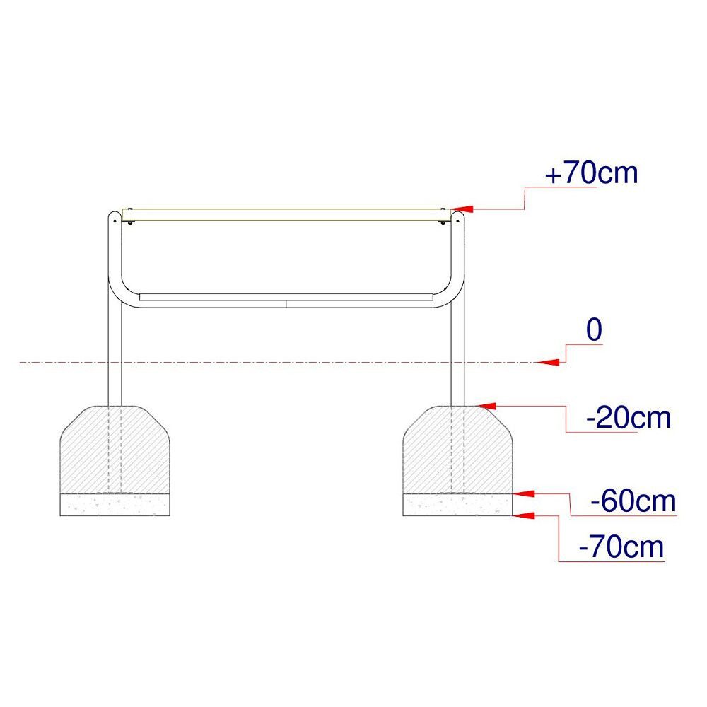 Playparc Sitzgruppe Sitzbank Jugend, Dank Stahl allen Herausforderungen dauerhaft gewachsen