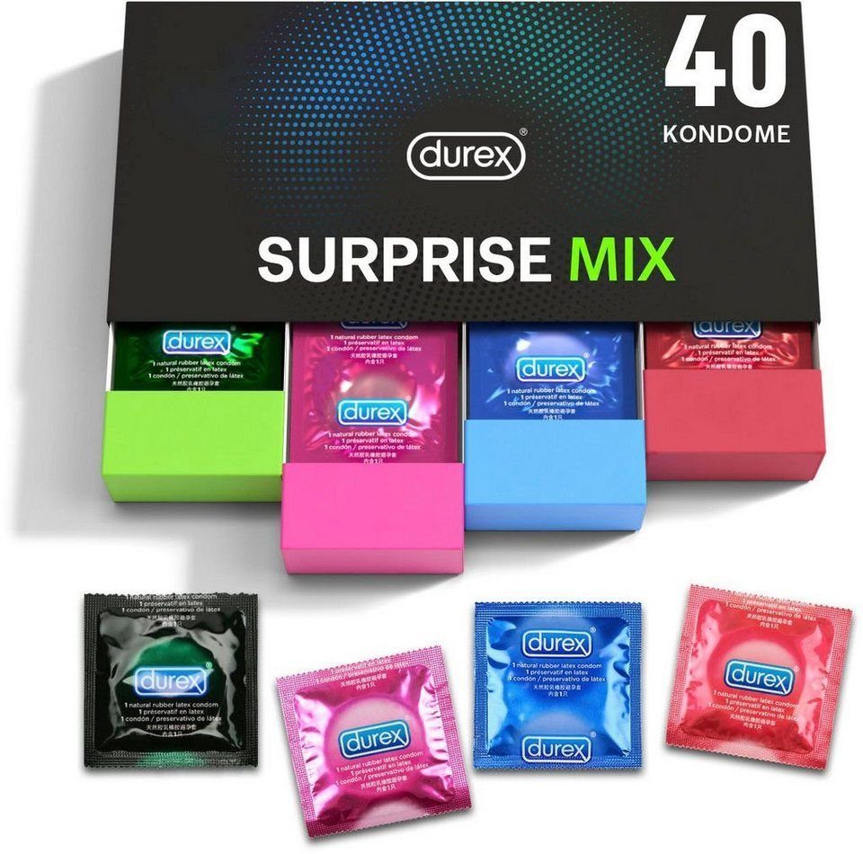 durex Kondome Mix Kondome-Mischpackung - 40 Kondome - Durex Suprise